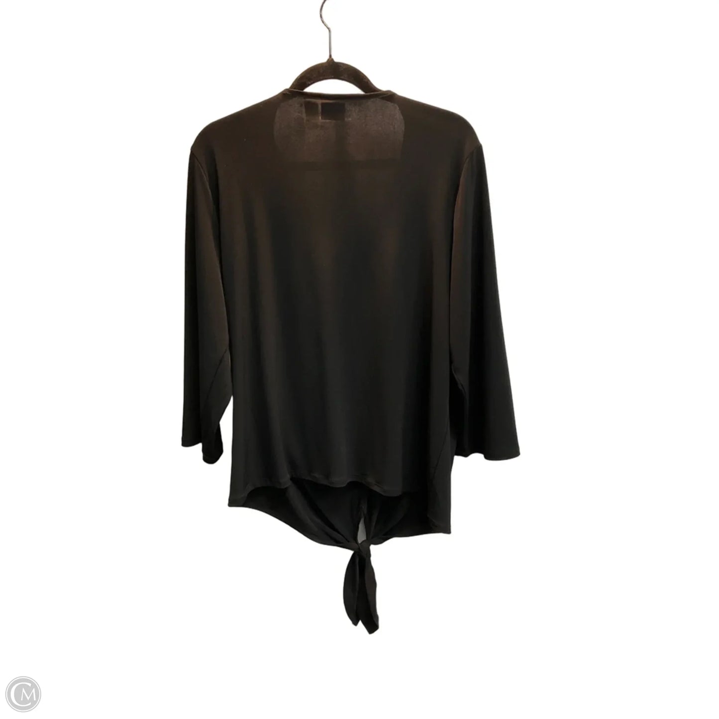 Top 3/4 Sleeve By Chicos In Black, Size: Xl