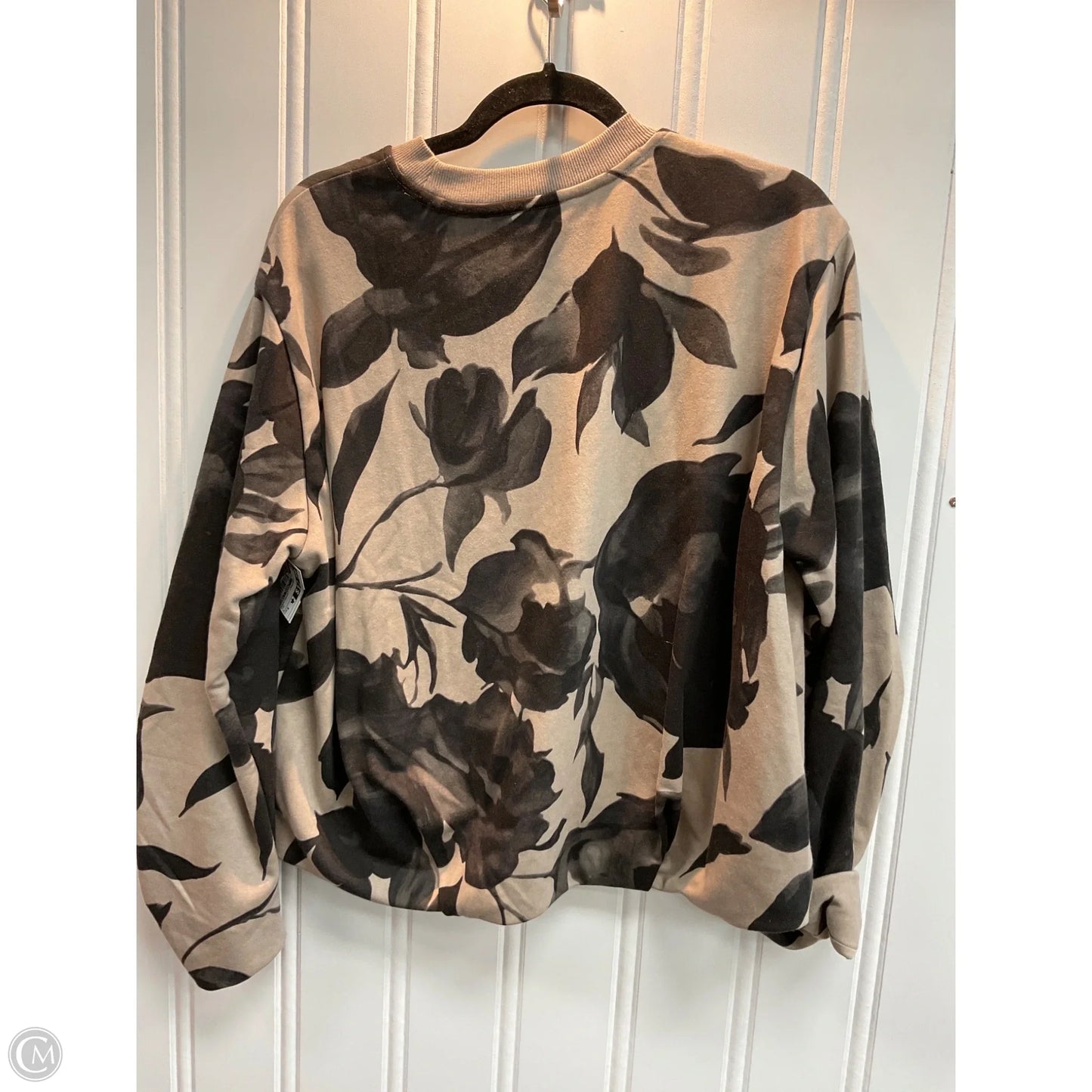 Sweatshirt Crewneck By Simply Vera In Tan, Size: S