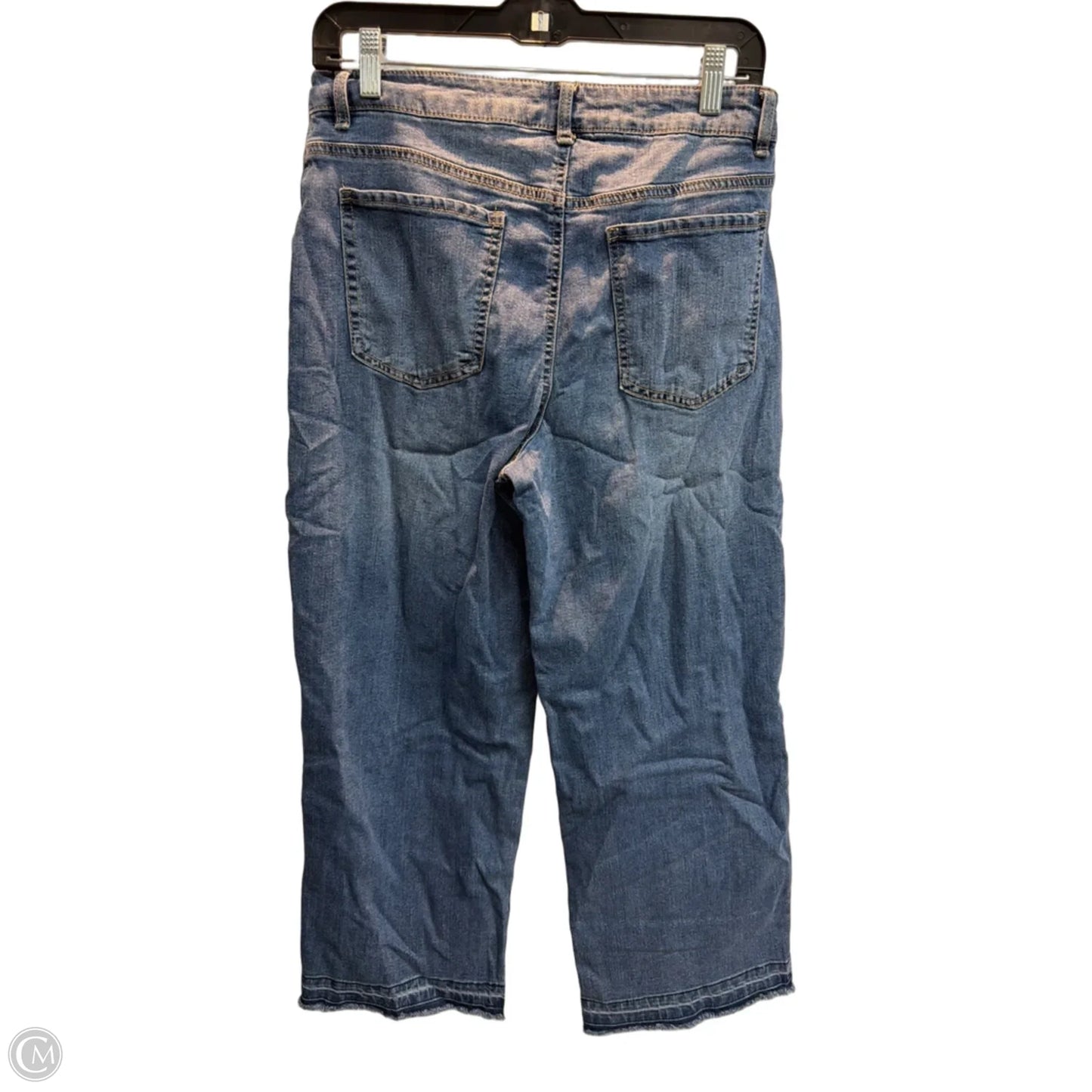 Jeans Cropped By D Jeans In Blue Denim, Size: 10