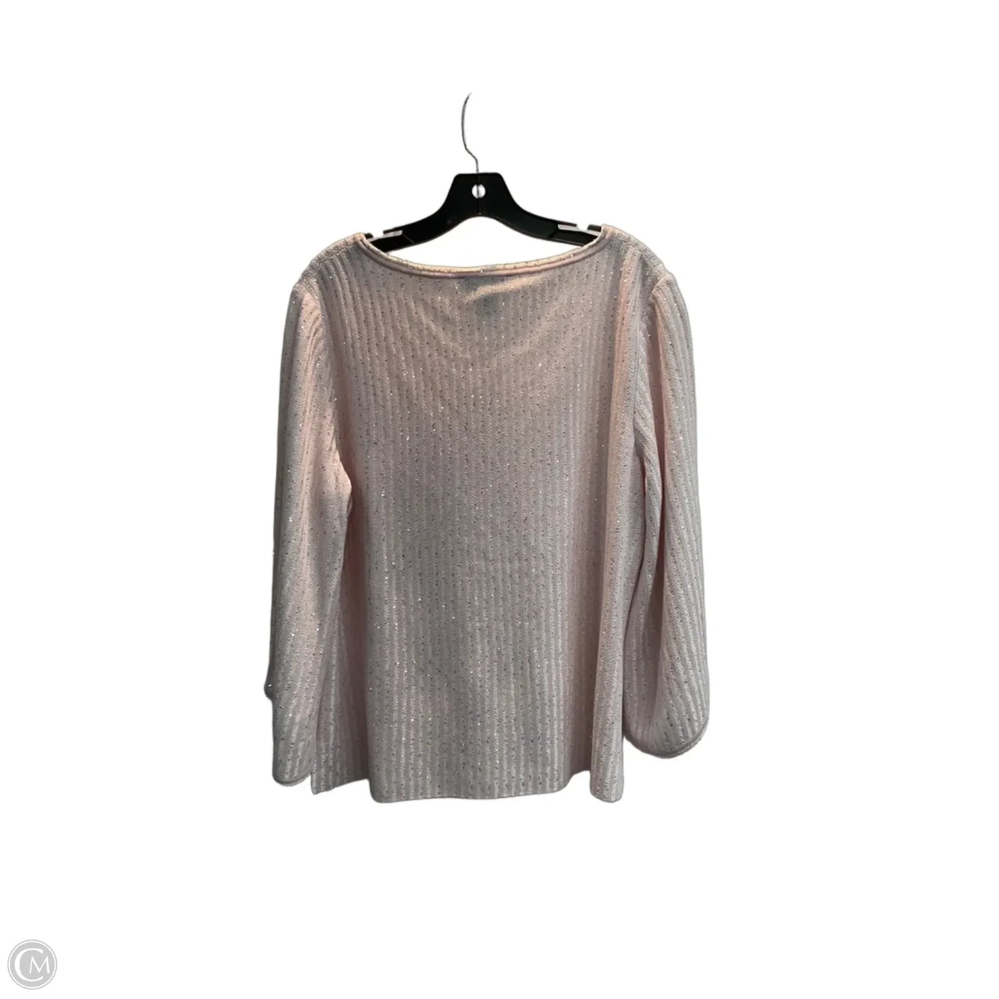 Top 3/4 Sleeve Luxury Designer By St John Collection In Pink, Size: L
