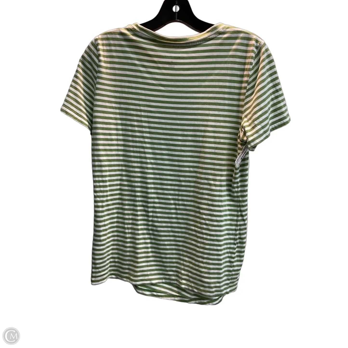 Top Short Sleeve By Banana Republic In Striped Pattern, Size: S