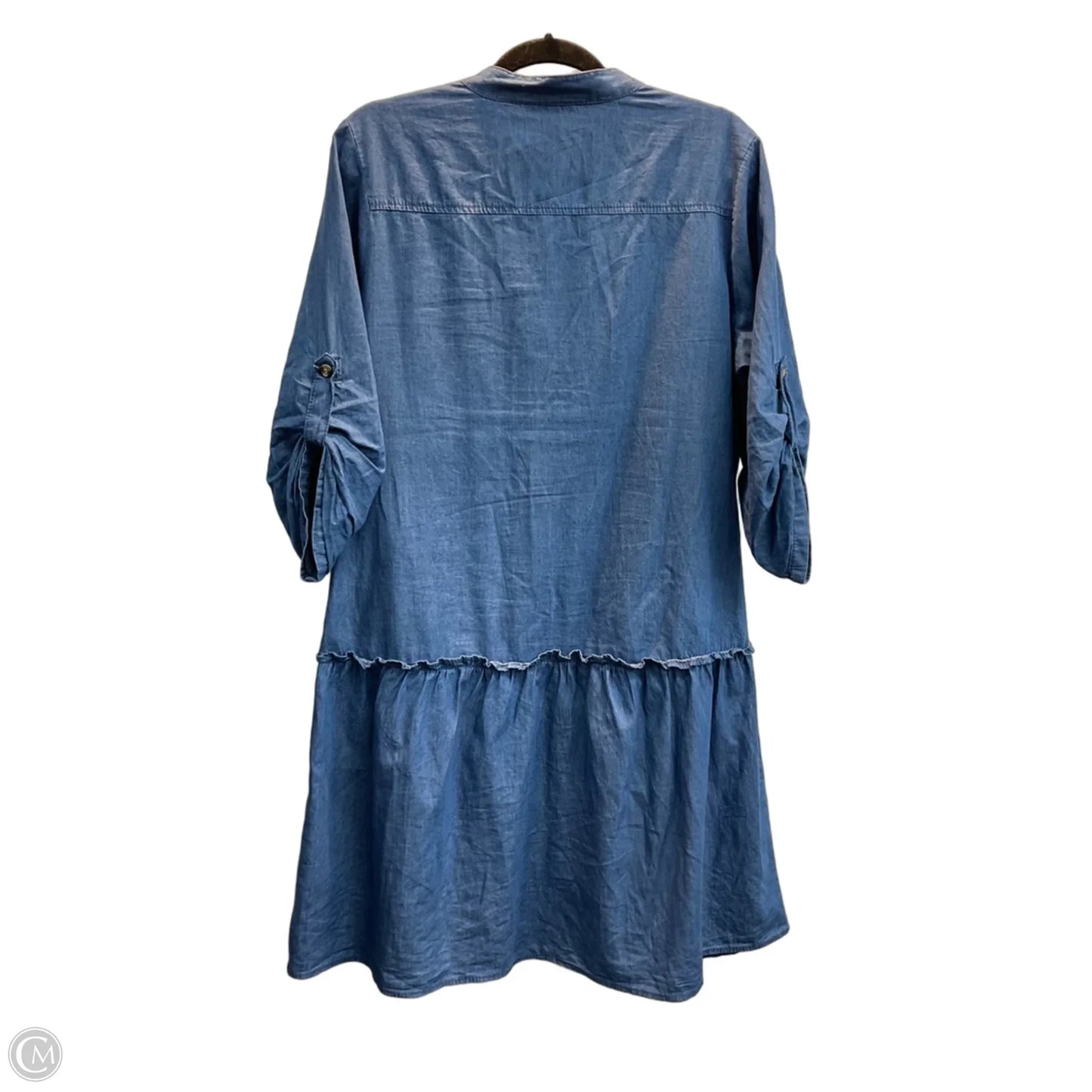 Dress Casual Midi By Mph In Blue Denim, Size: L