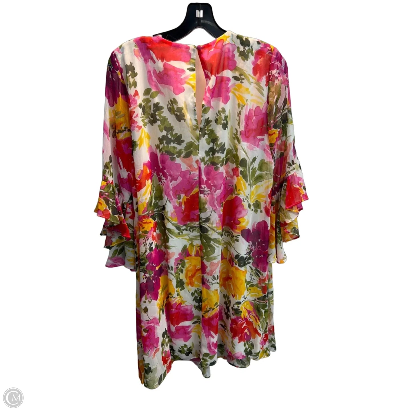 Dress Party Midi By Calvin Klein In Floral Print, Size: M