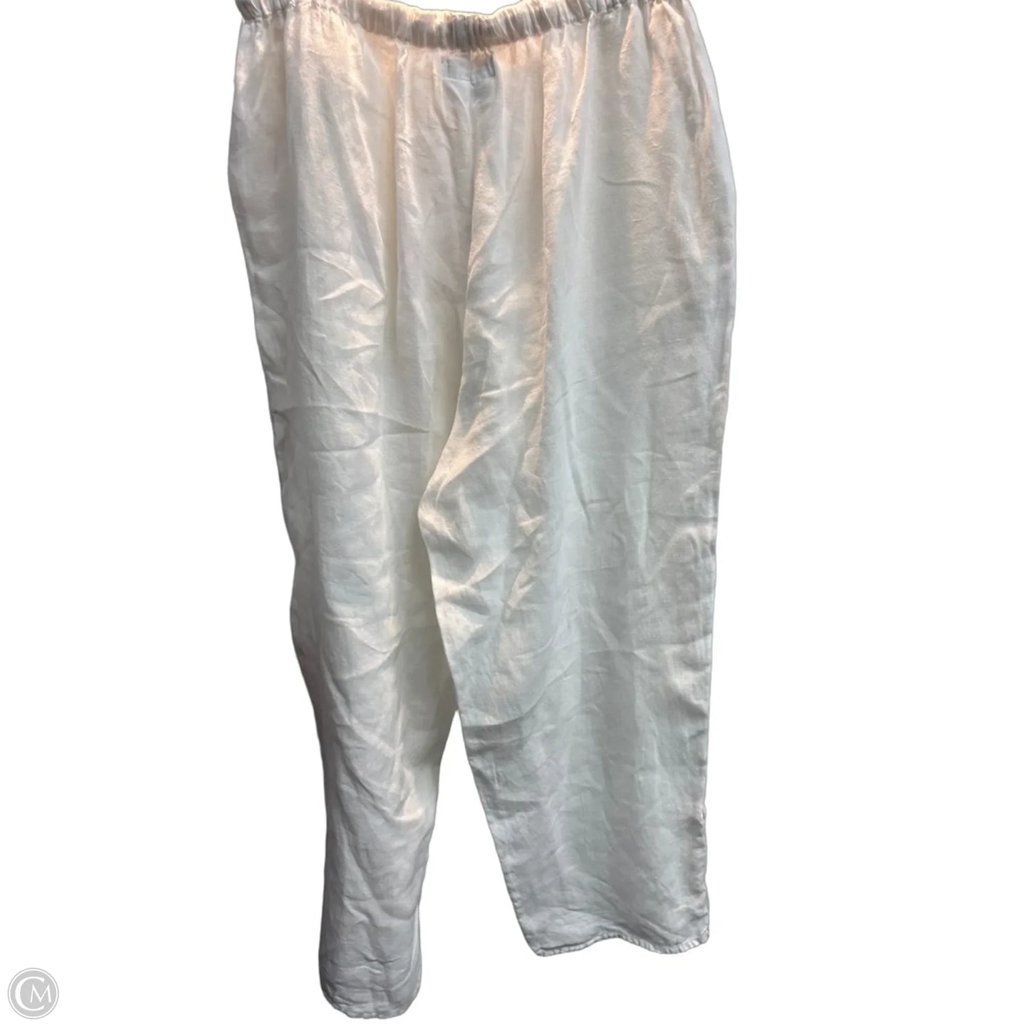 Pants Linen By Flax In White, Size: 14