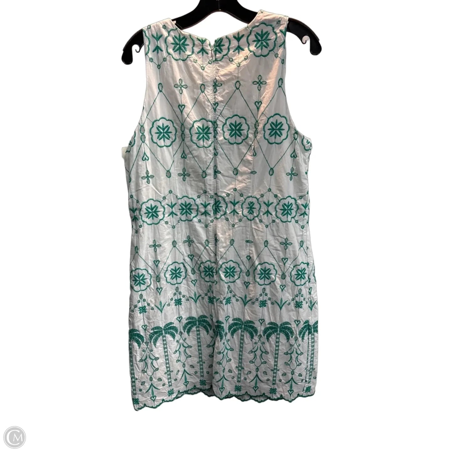 Dress Casual Midi By London Times In Green & White, Size: 12