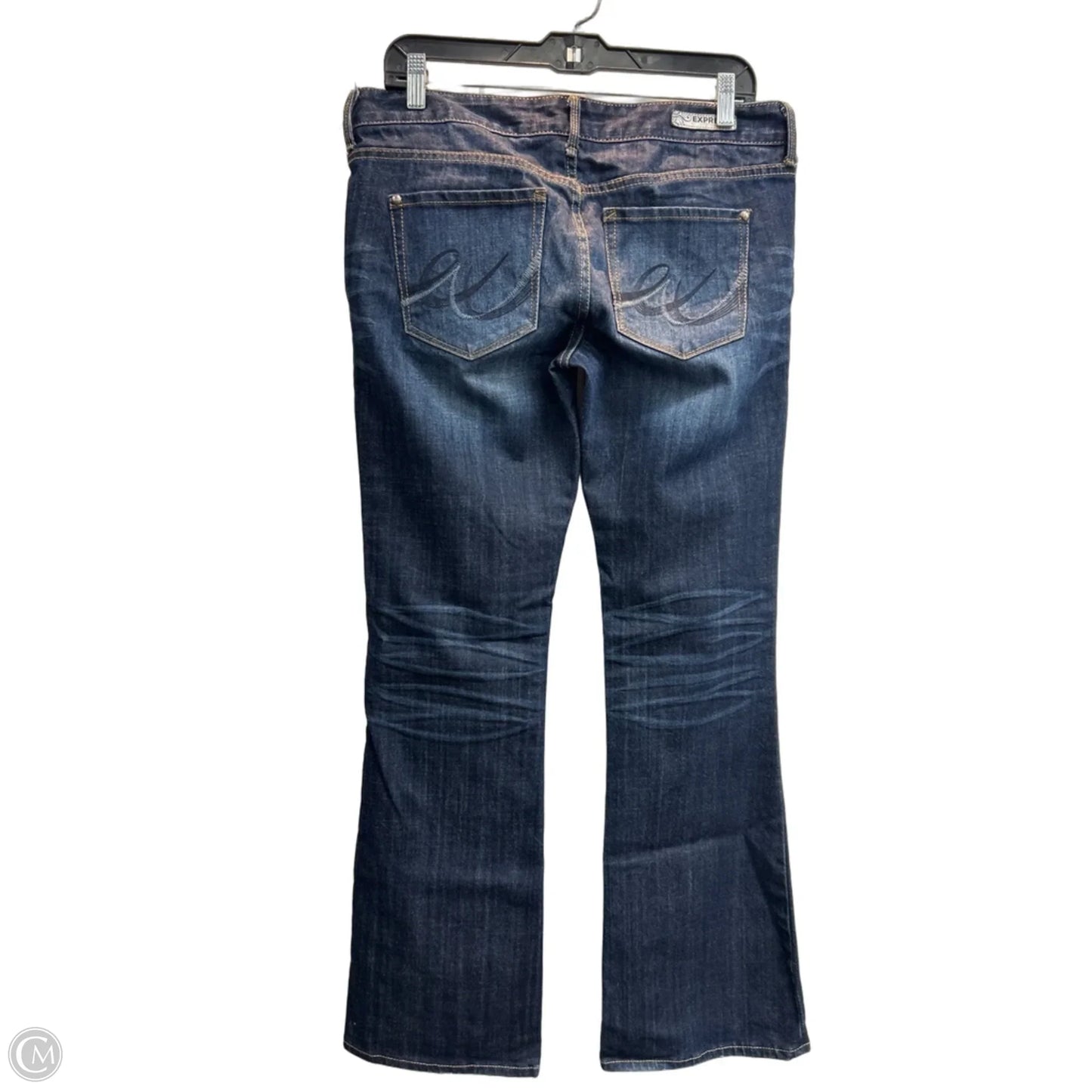 Jeans Boot Cut By Express In Blue Denim, Size: 8p