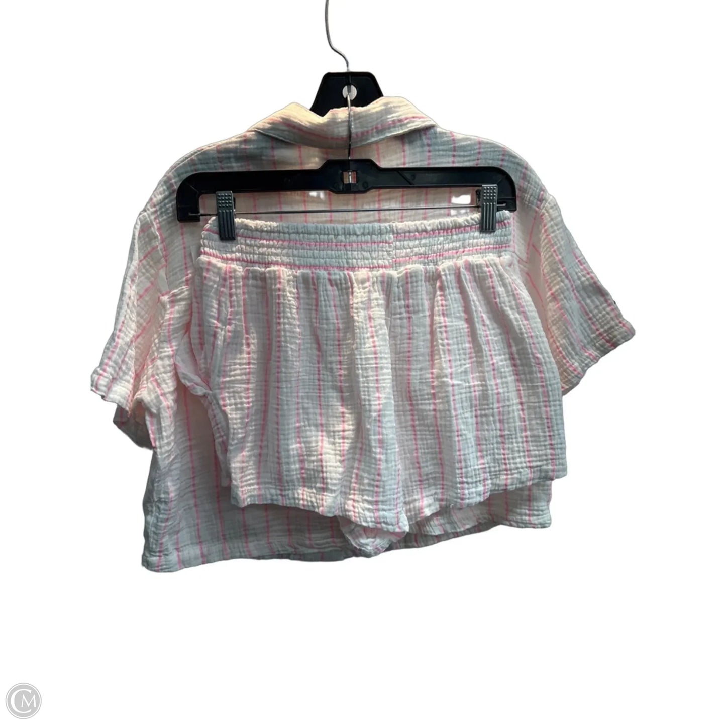 Shorts Set By Ocean Drive In Pink & White, Size: M