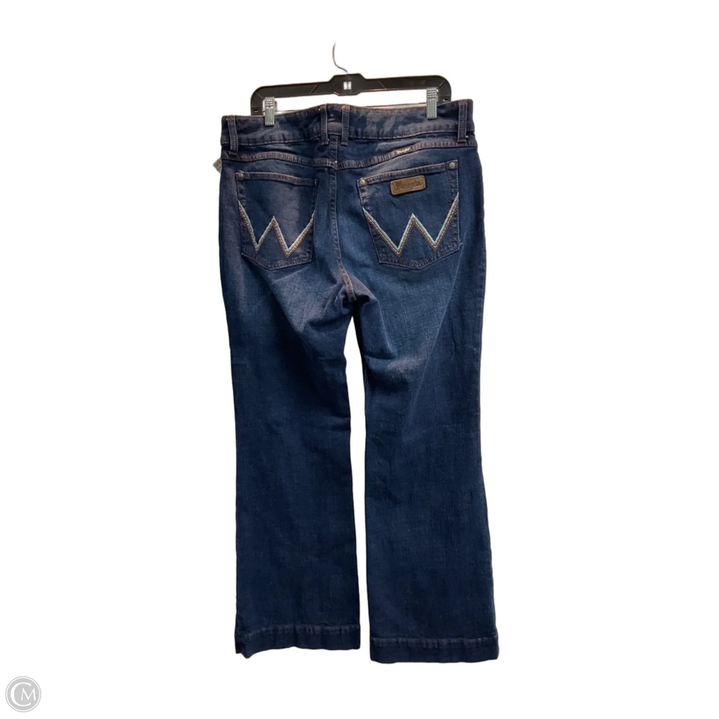 Jeans Boot Cut By Wrangler In Blue Denim, Size: 16