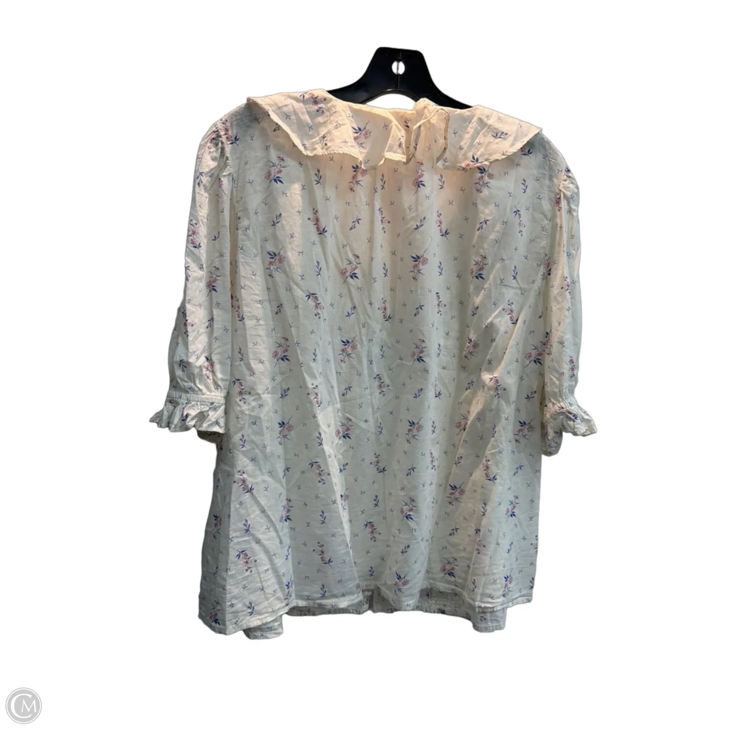 Blouse Short Sleeve By Gap In Floral Print, Size: Xxl