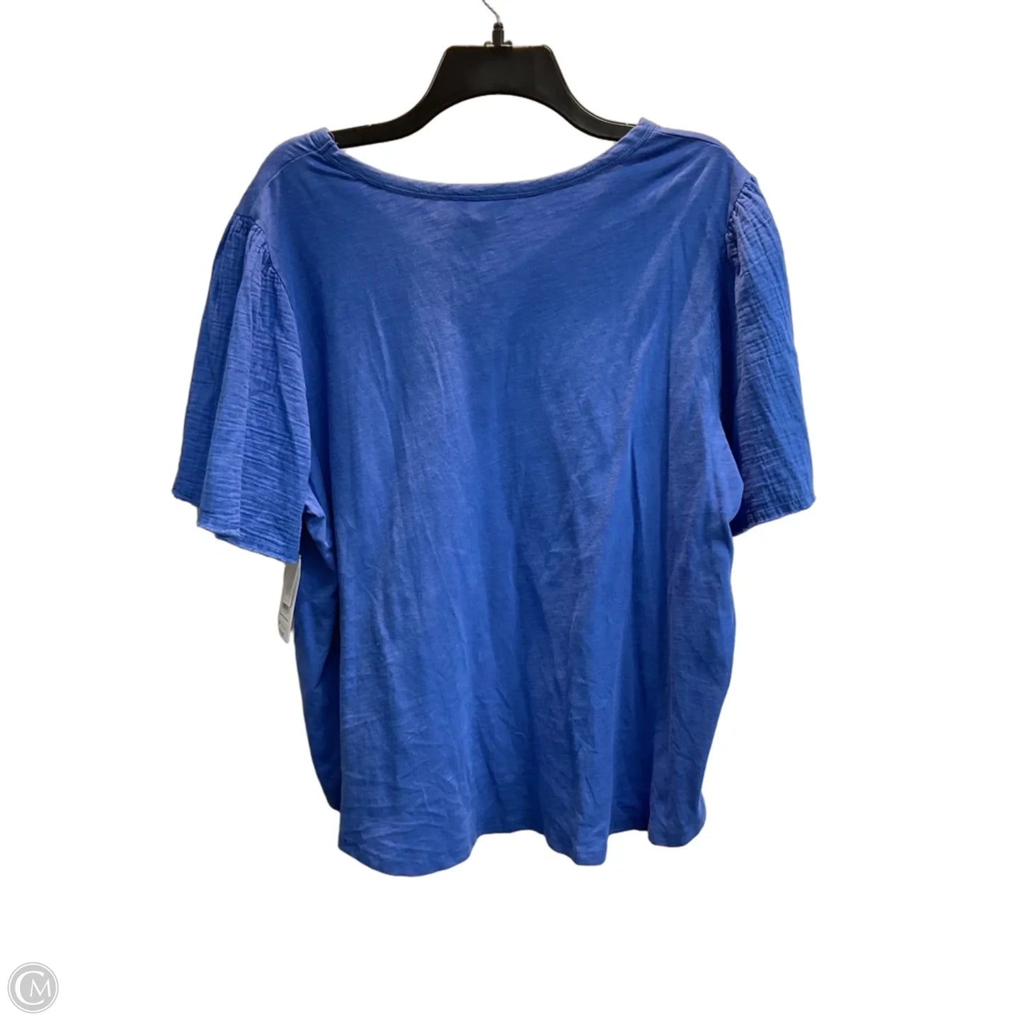 Top Short Sleeve By Time And Tru In Blue, Size: 3x