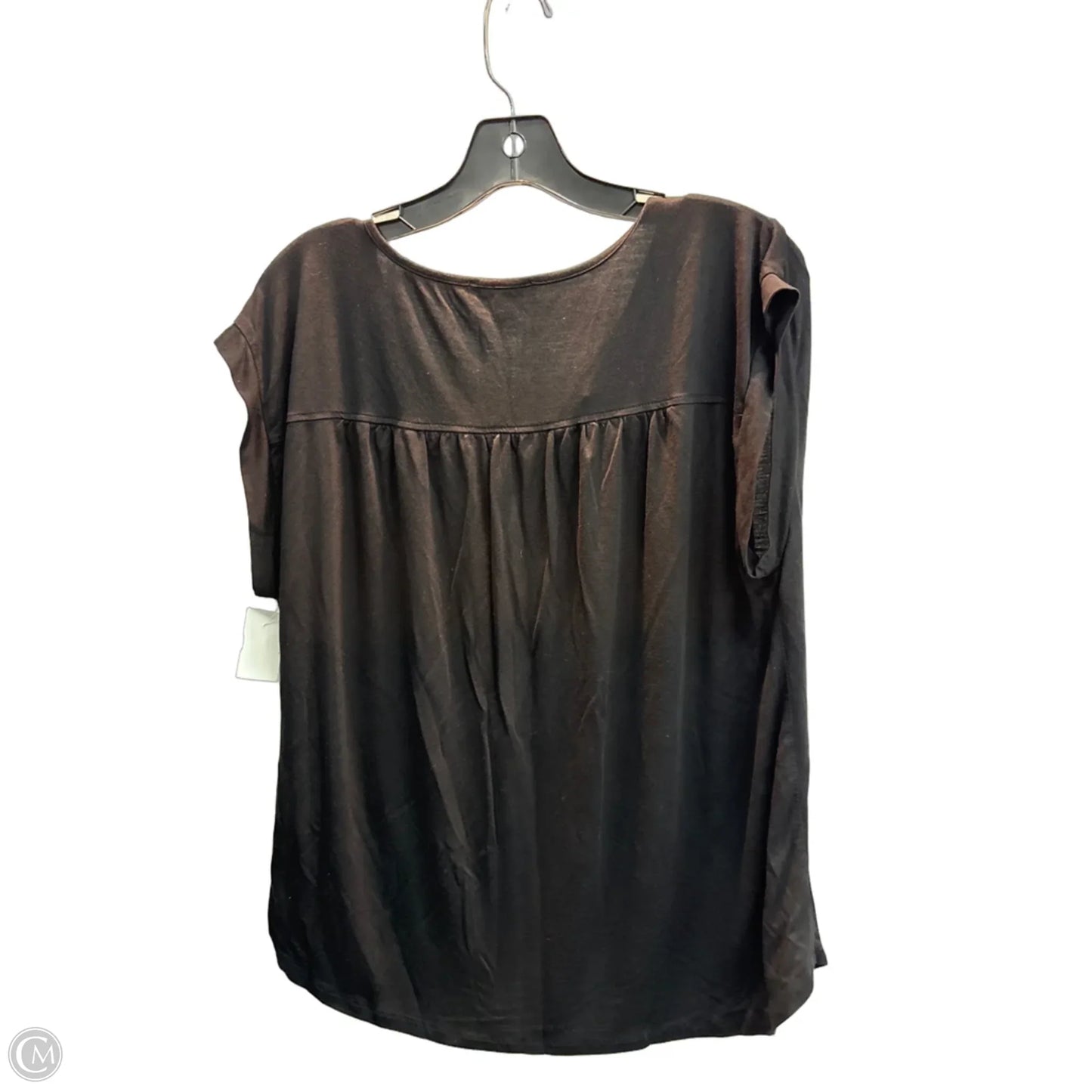 Top Short Sleeve By Cable And Gauge In Black, Size: L