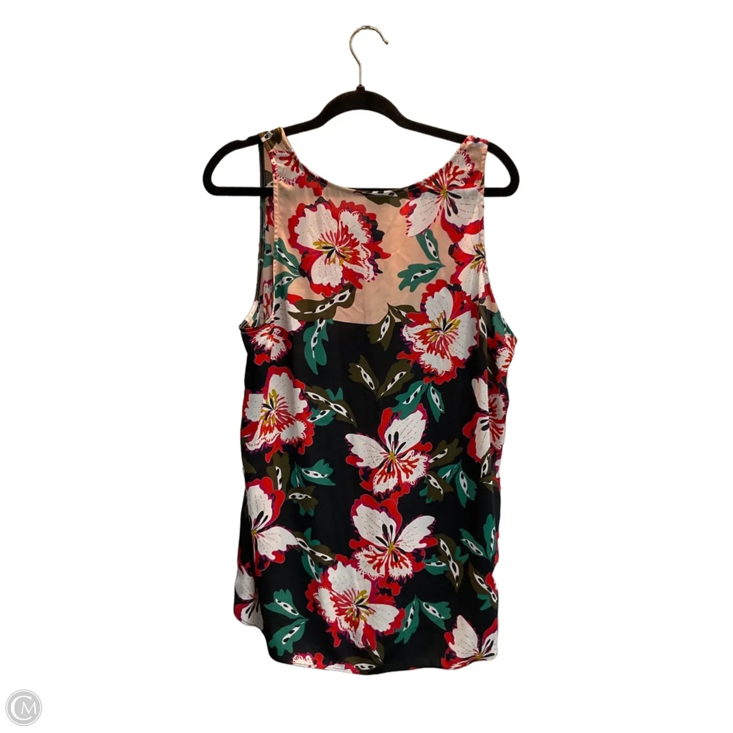 Top Sleeveless By Cabi In Floral Print, Size: Xl