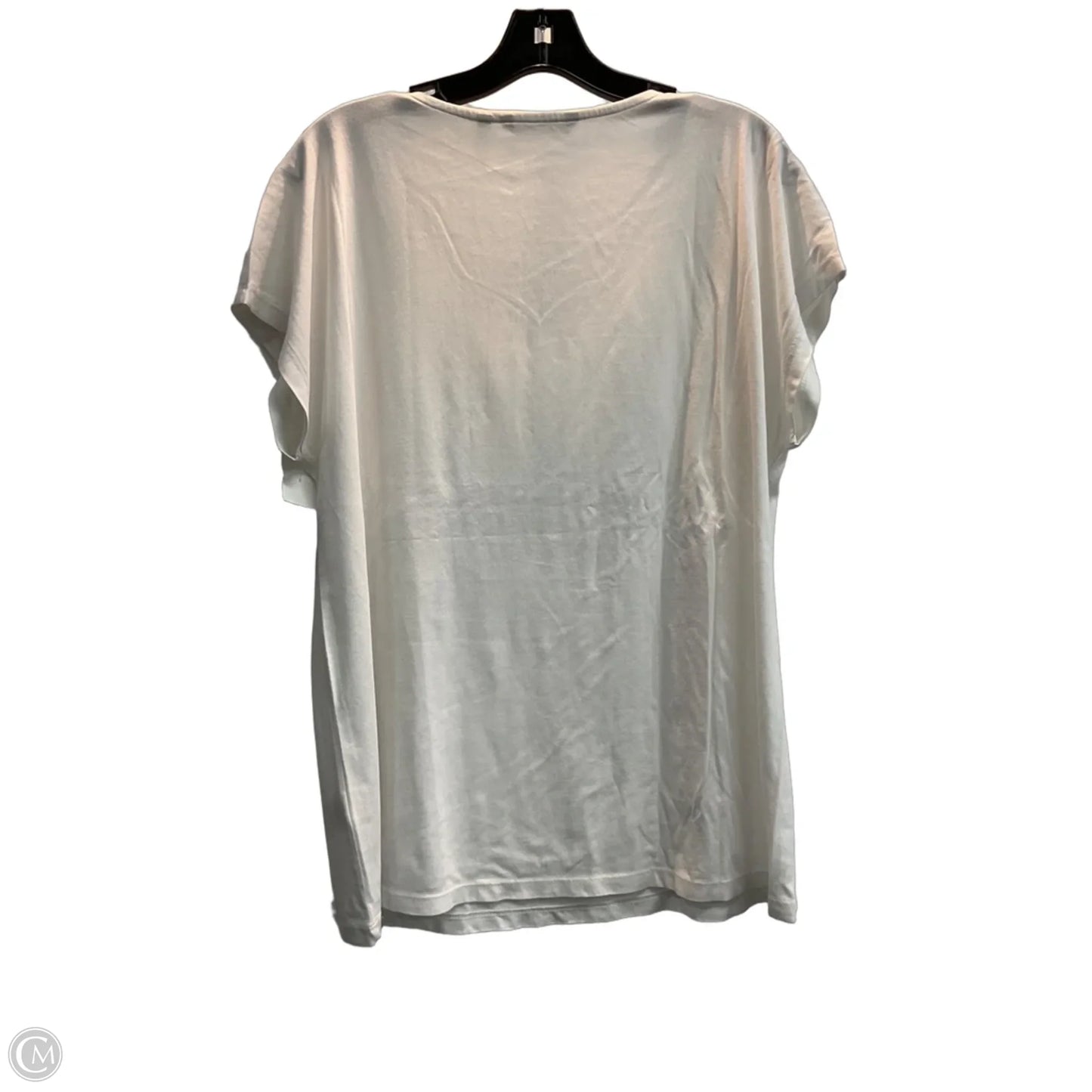 Top Short Sleeve By Soft Surroundings In Blue & White, Size: L