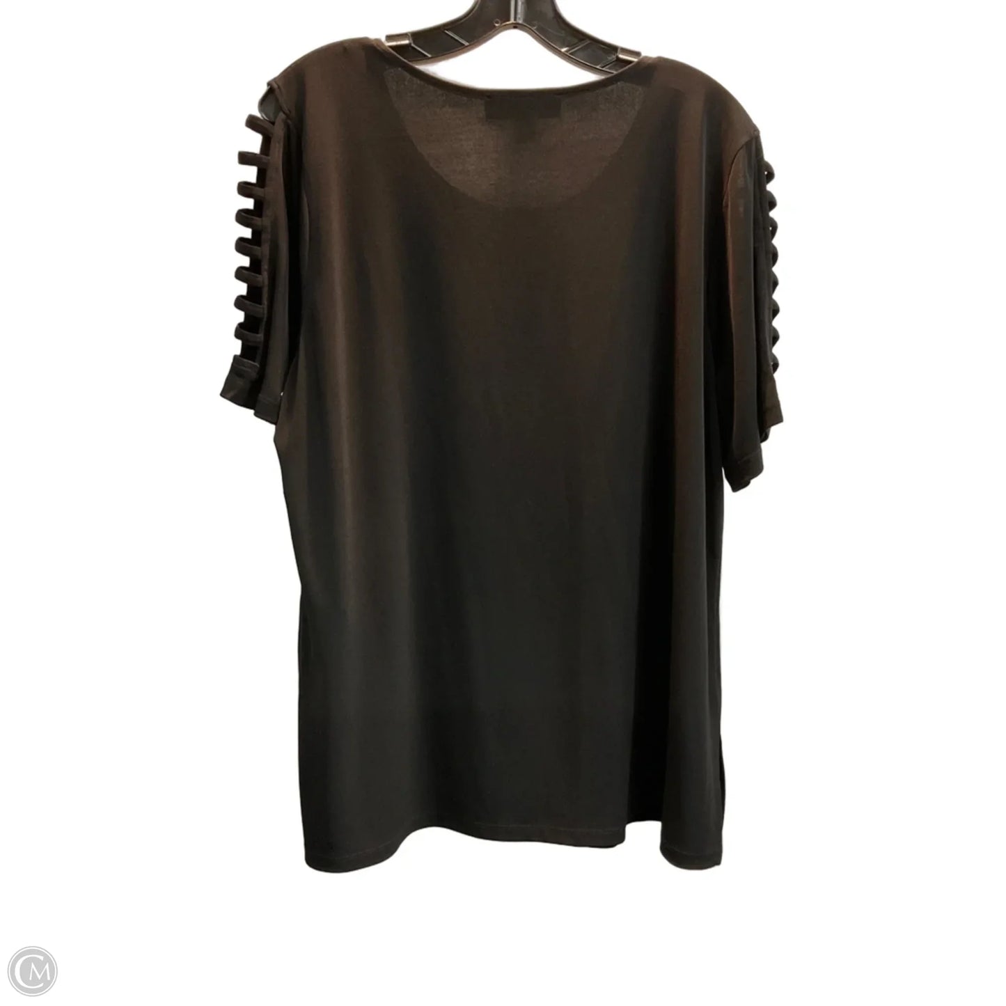 Top Short Sleeve By Michael By Michael Kors In Black, Size: 1x
