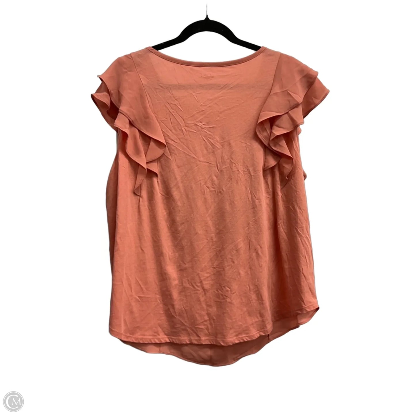Top Short Sleeve By Loft In Peach, Size: Xl