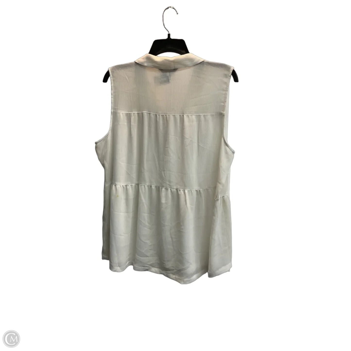 Top Sleeveless By Simply Vera In White, Size: Xl