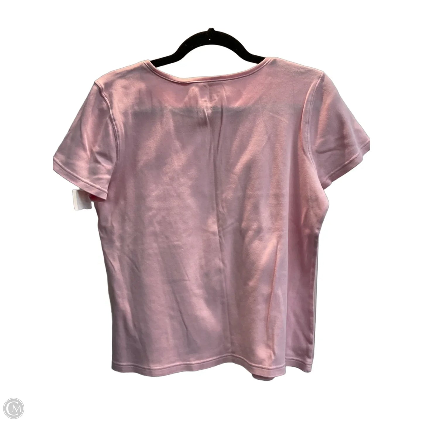 Top Short Sleeve Basic By Christopher And Banks In Pink, Size: M