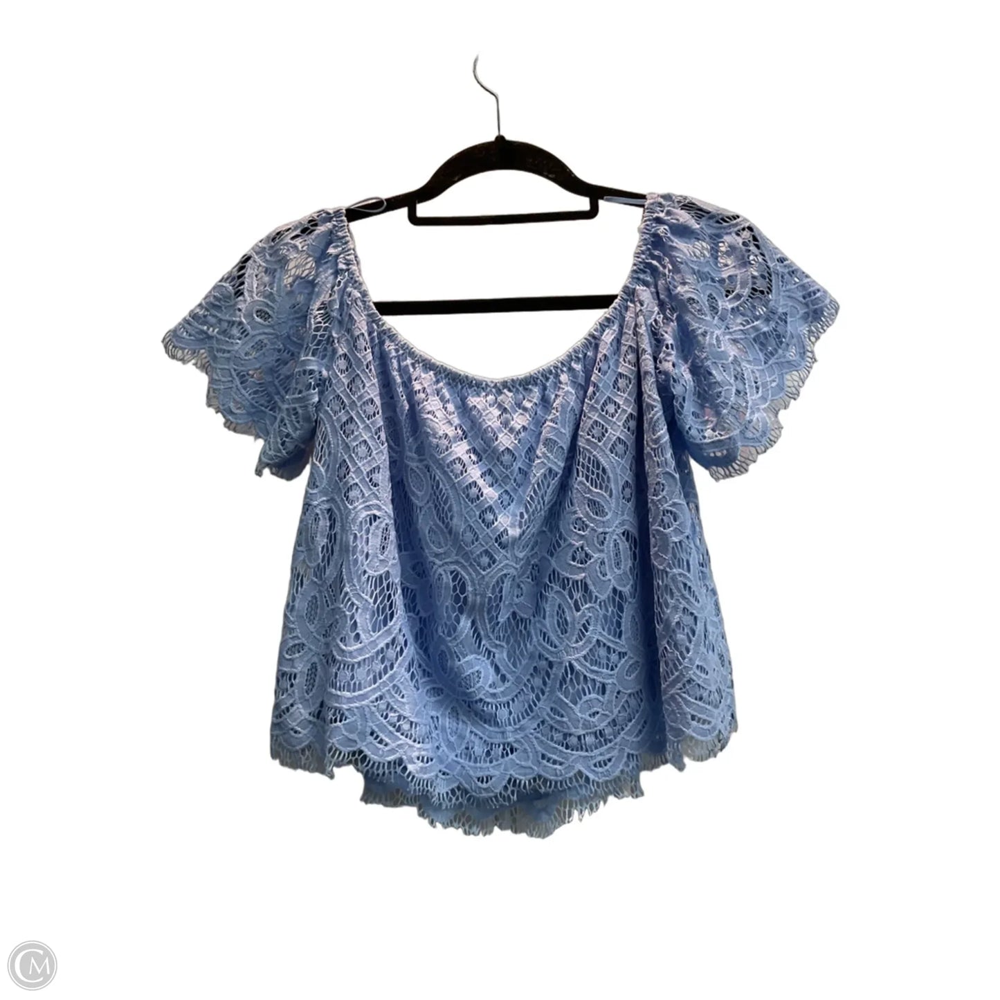 Top Short Sleeve By Express In Blue, Size: M