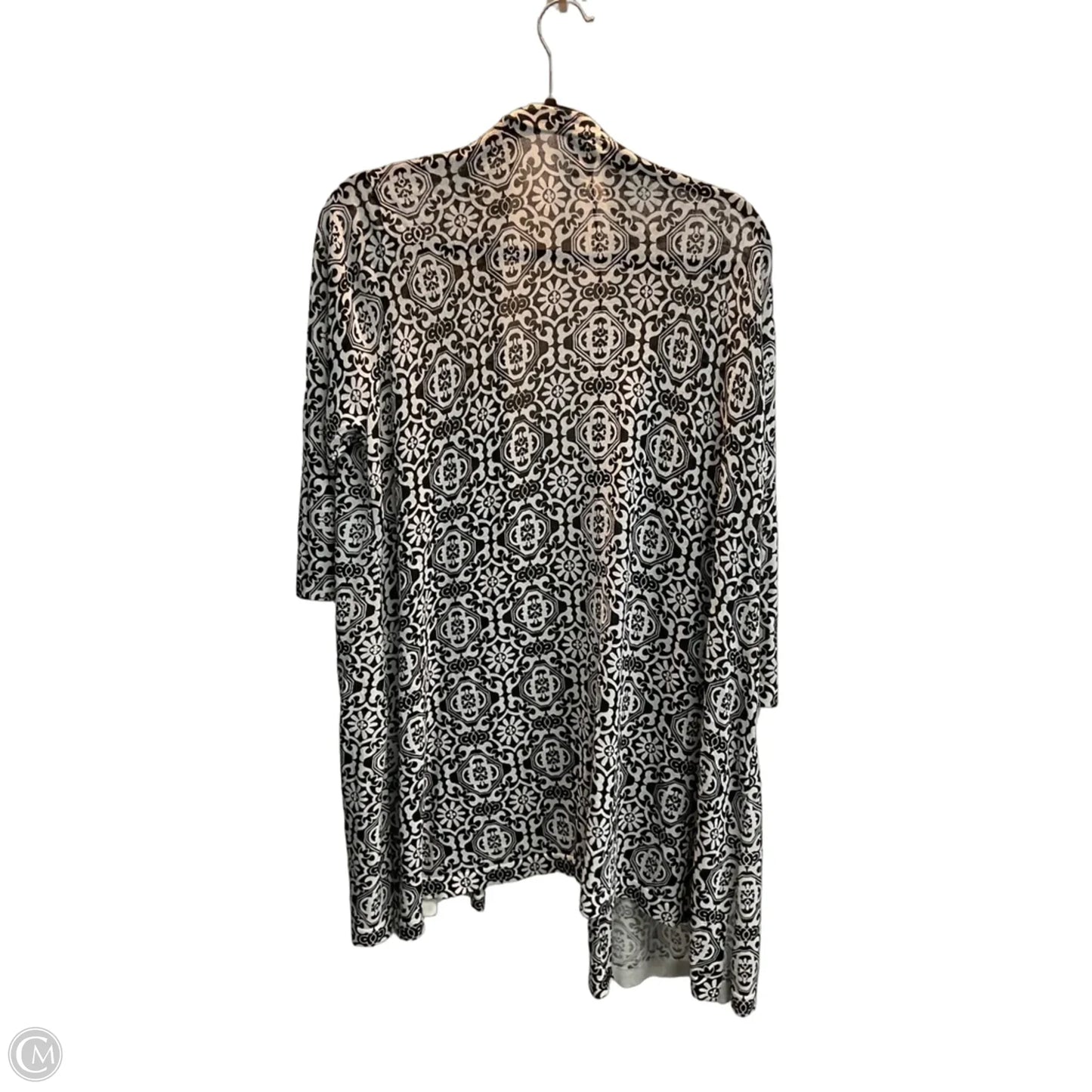 Cardigan By Chicos In Black & White, Size: Xl