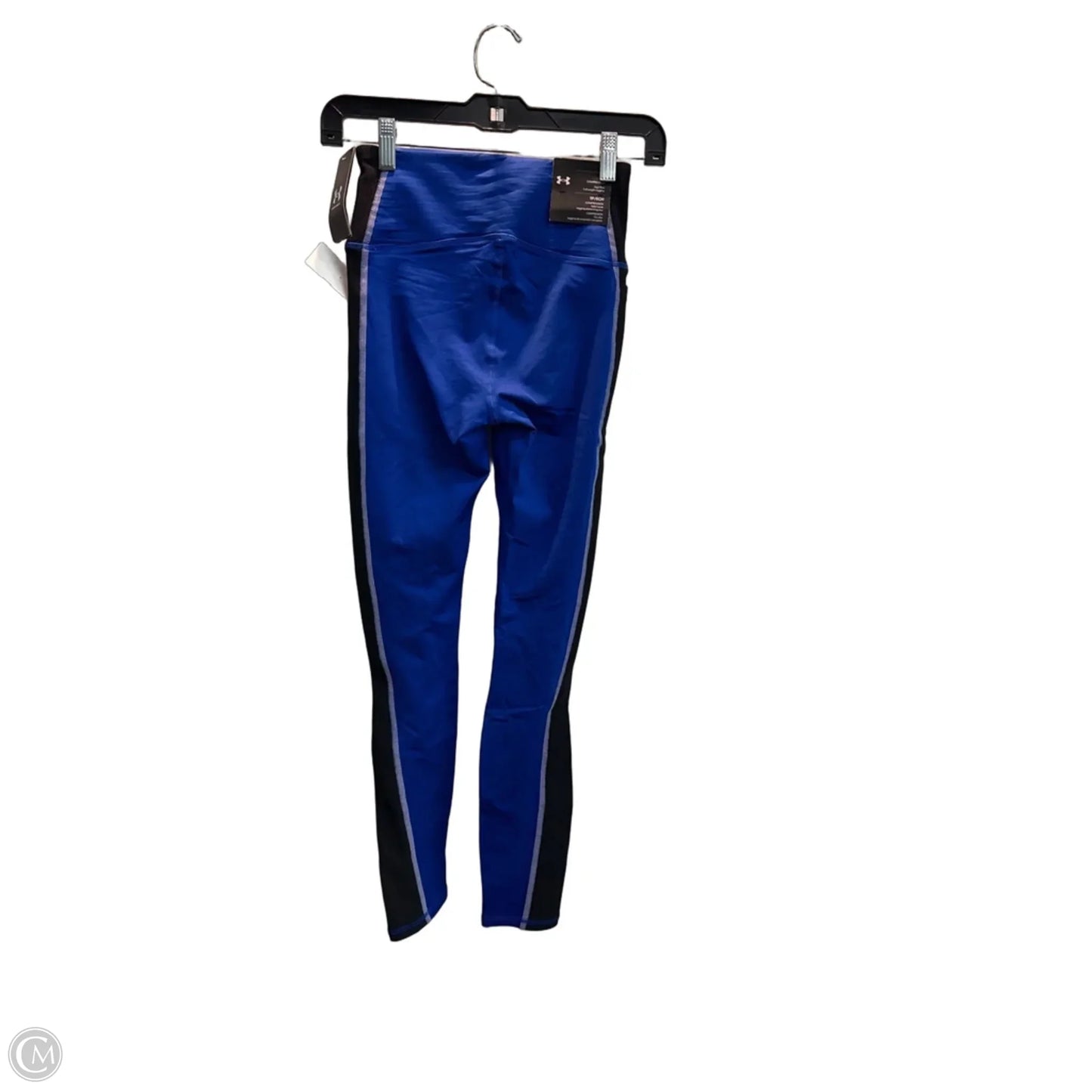 Athletic Leggings By Under Armour In Black & Blue, Size: Xs