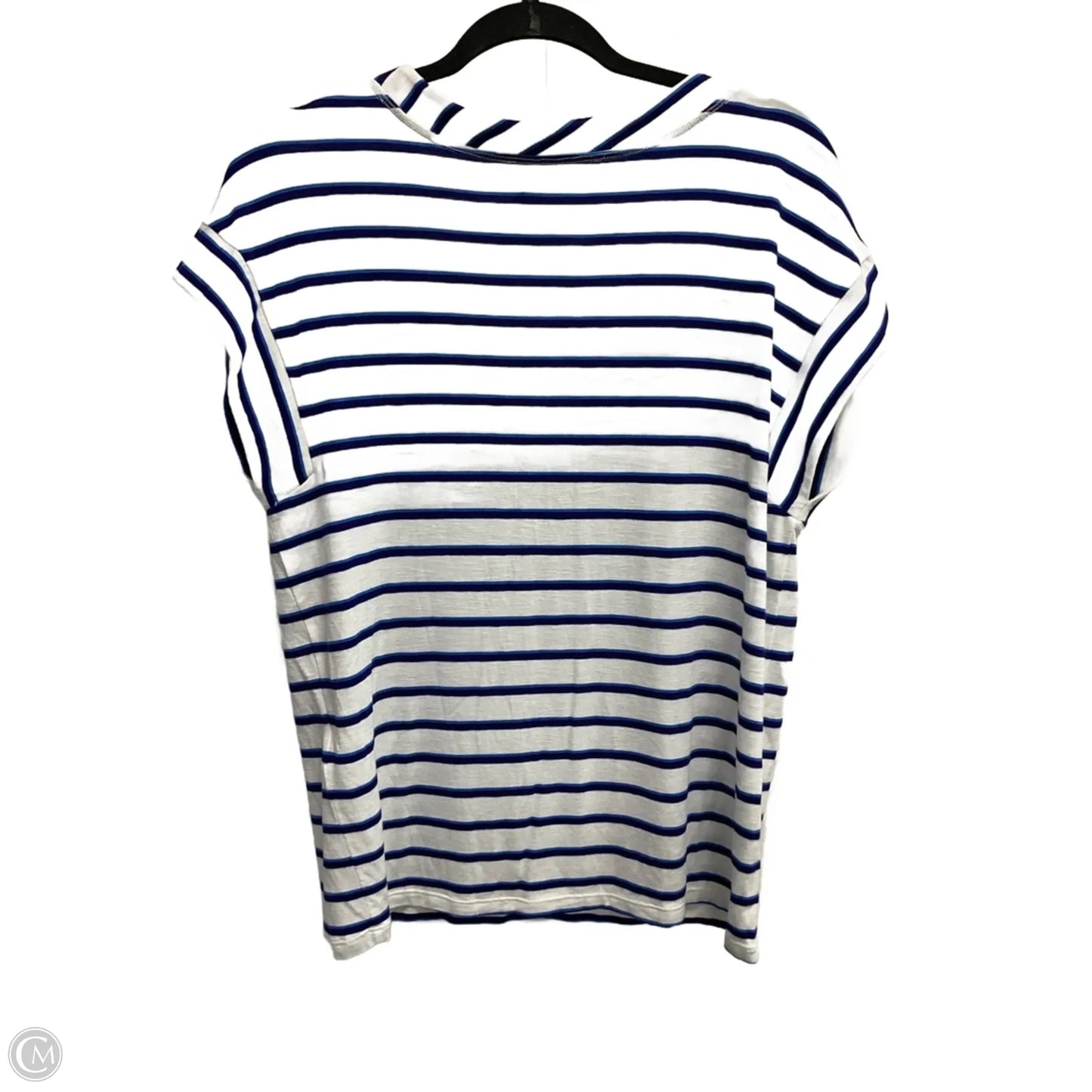 Top Short Sleeve By White House Black Market In Striped Pattern, Size: M