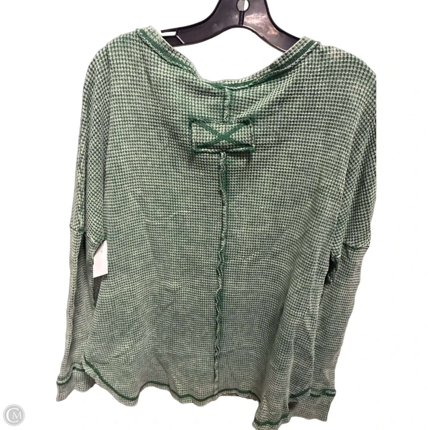 Top Long Sleeve By Zenana In Green, Size: L