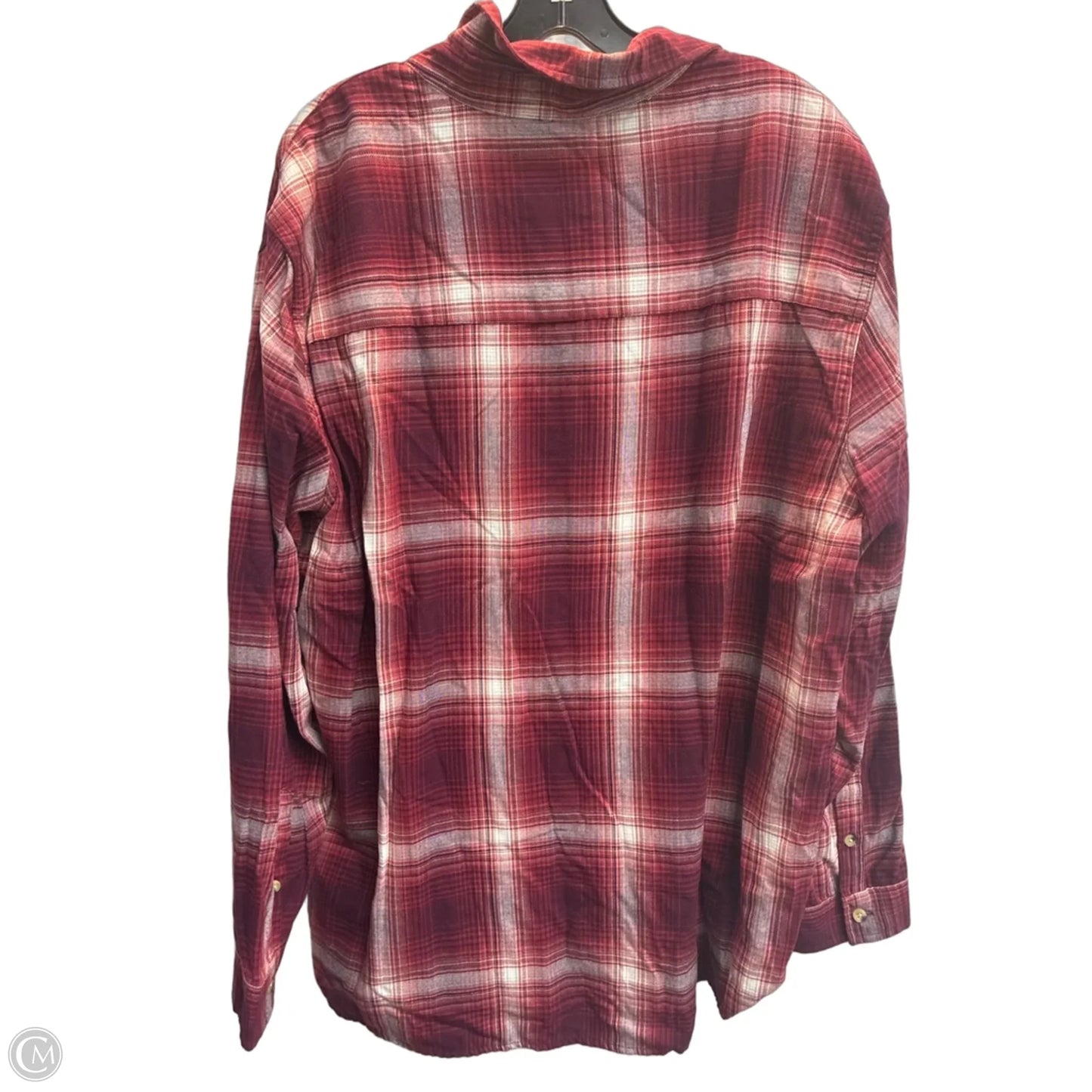 Top Long Sleeve By Jachs Girlfirend In Plaid Pattern, Size: Xxl