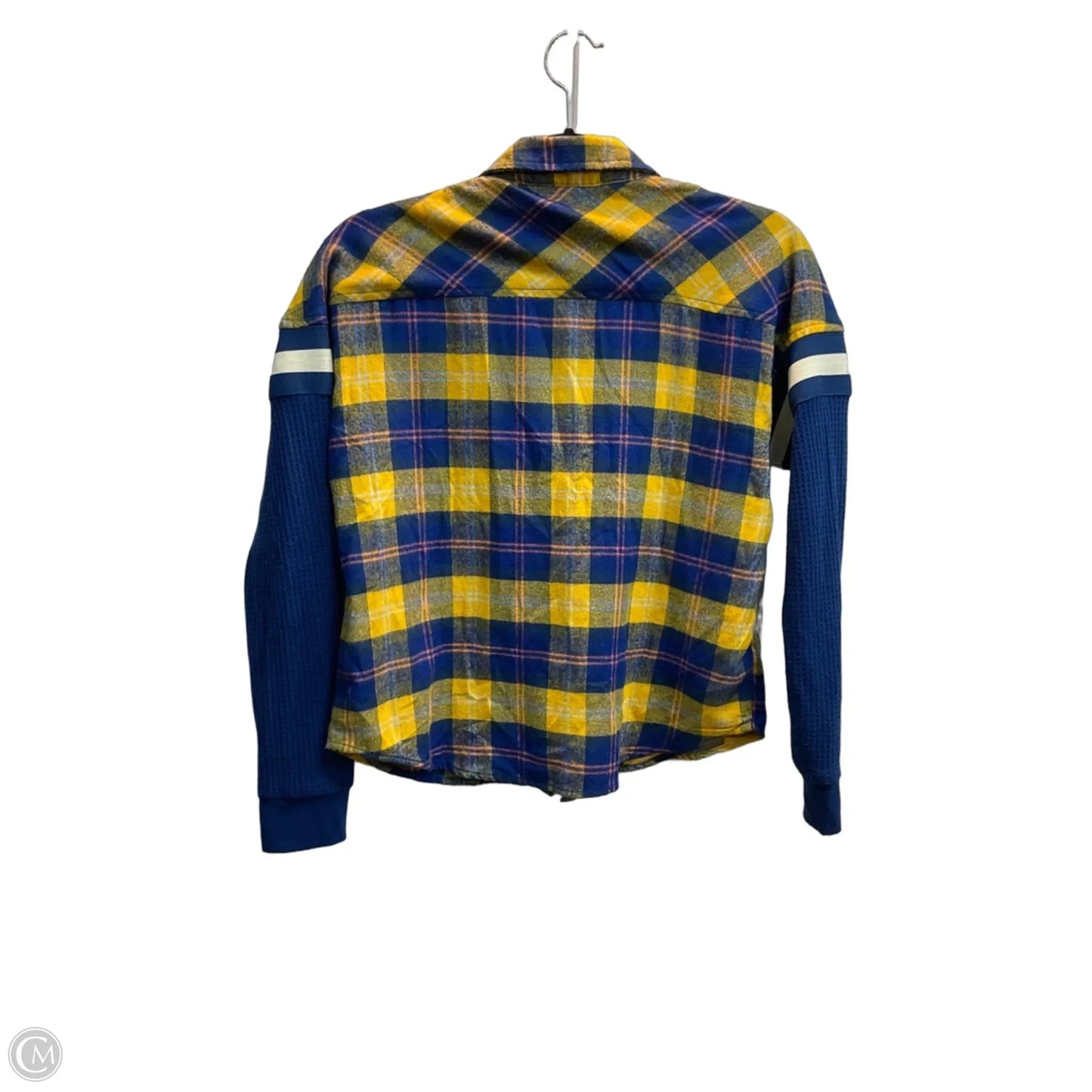 Top Long Sleeve By So In Plaid Pattern, Size: Xs