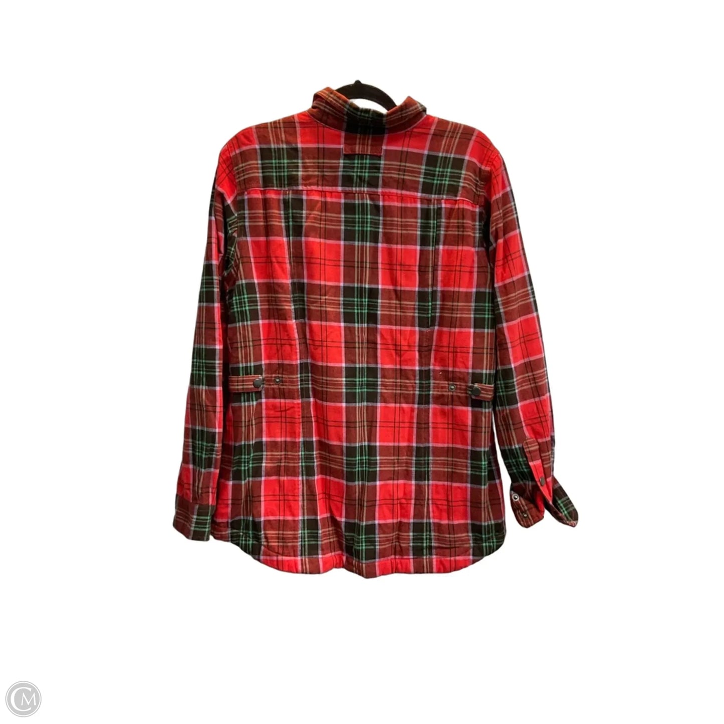 Jacket Shirt By Duluth Trading In Plaid Pattern, Size: M