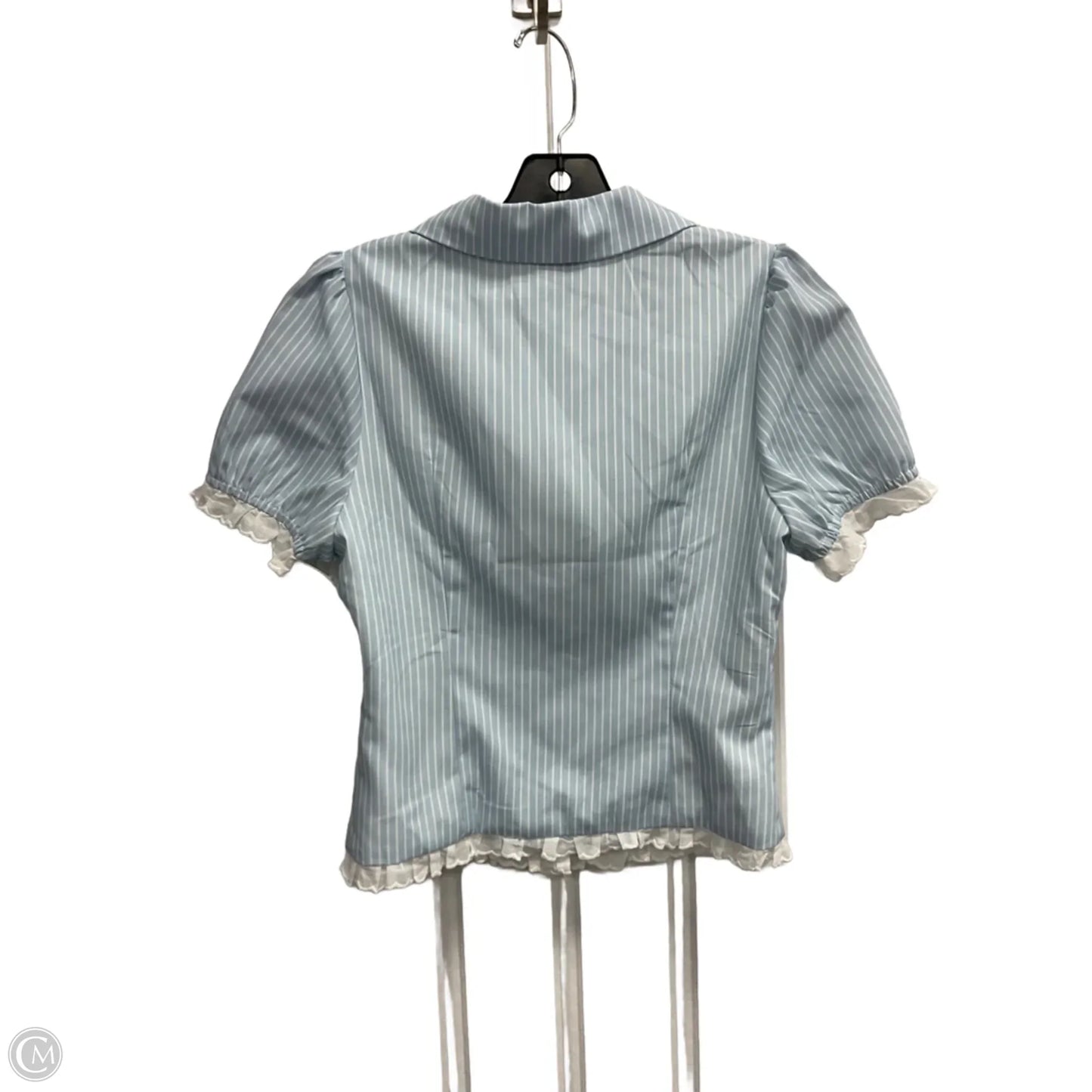 Blouse Short Sleeve By Clothes Mentor In Striped Pattern, Size: S