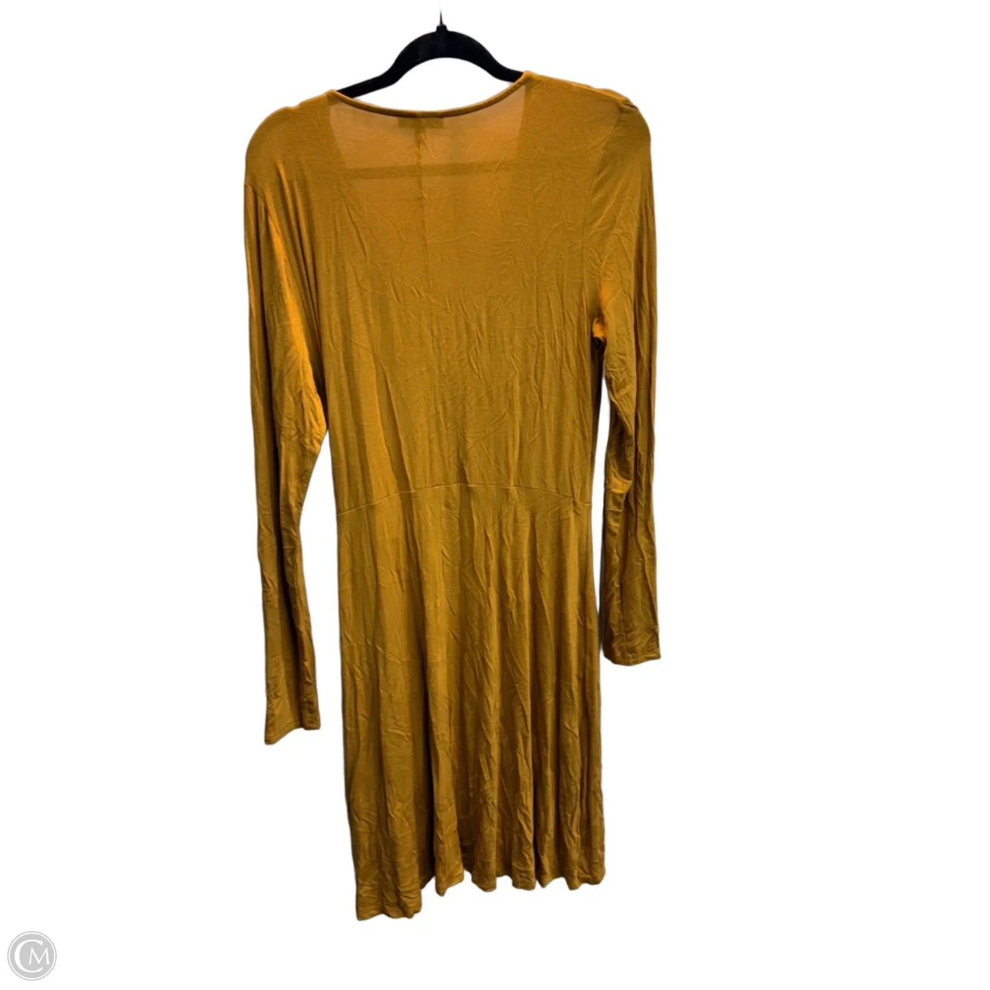 Dress Casual Midi By Express In Yellow, Size: L