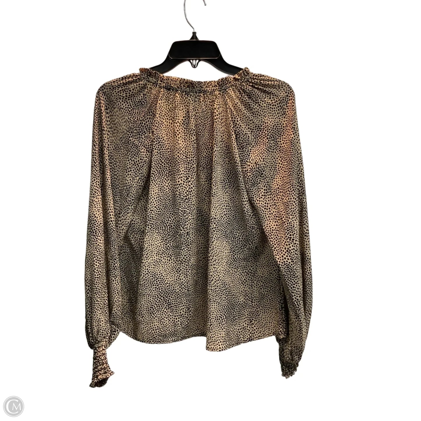 Blouse Long Sleeve By Allison Joy In Animal Print, Size: S