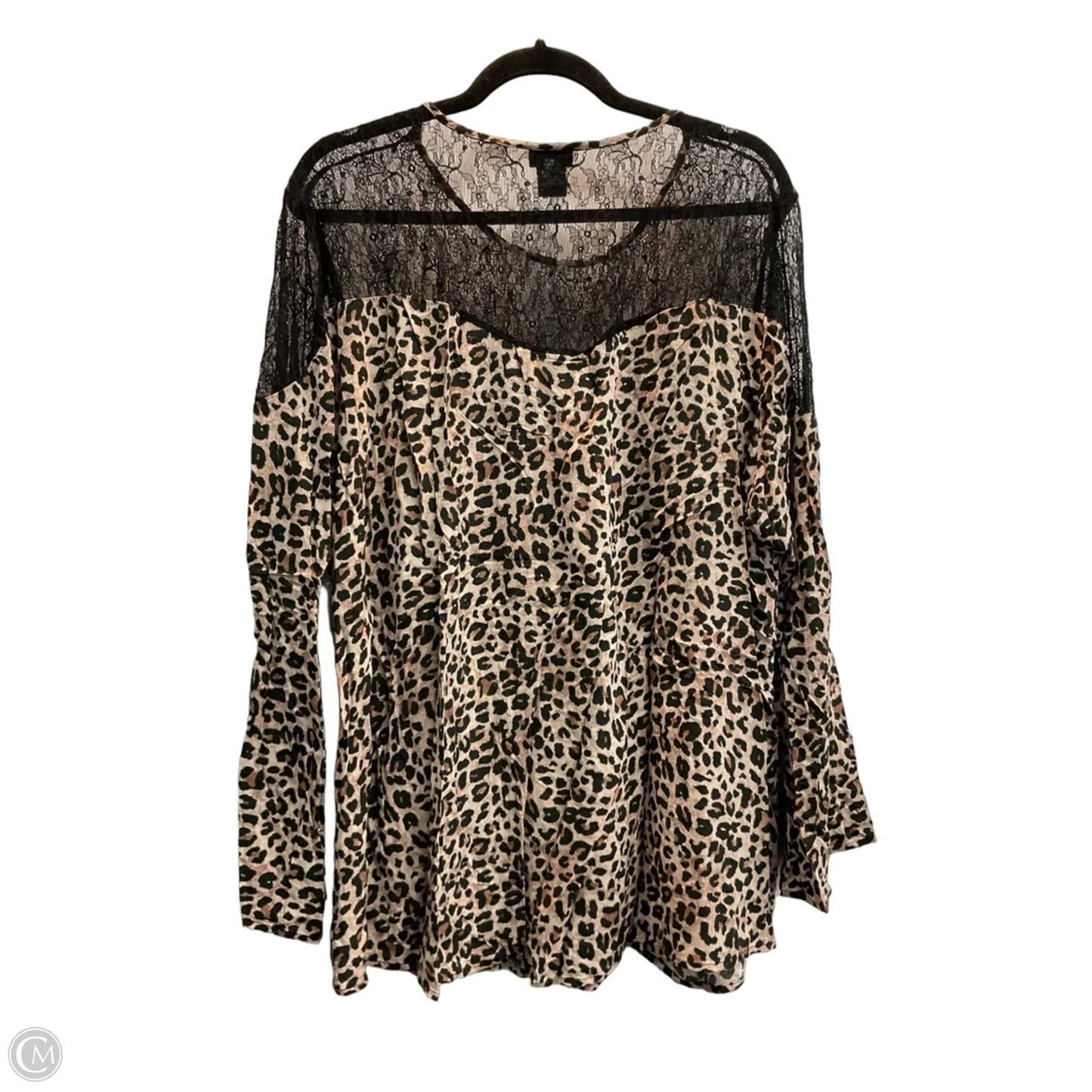 Top Long Sleeve By Torrid In Animal Print, Size: 4x