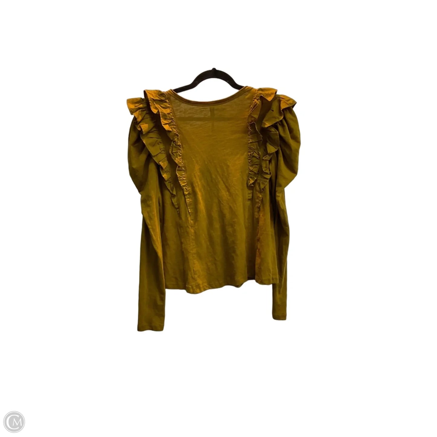 Top Long Sleeve By Anthropologie In Brown, Size: M