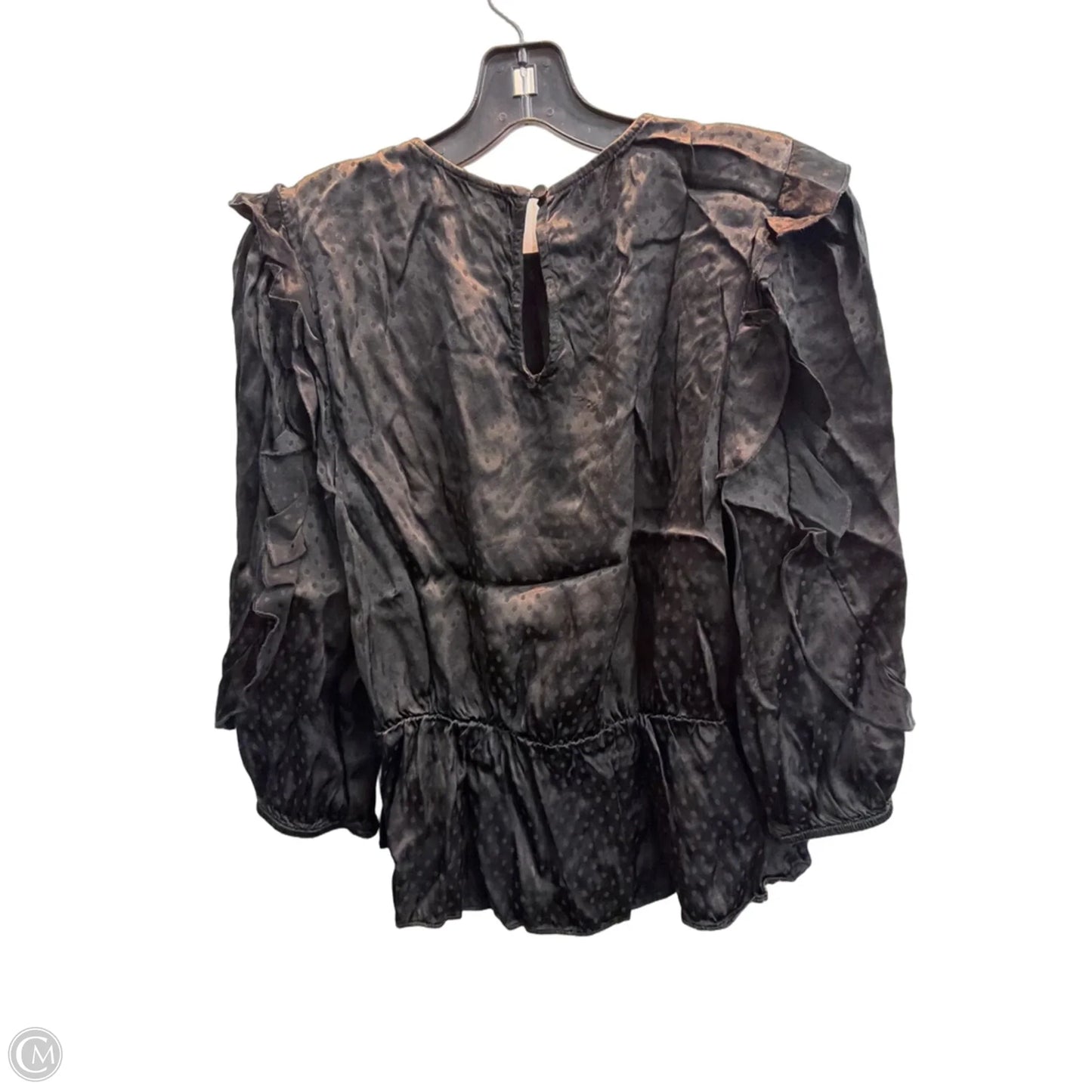 Blouse Long Sleeve By Express In Black, Size: M