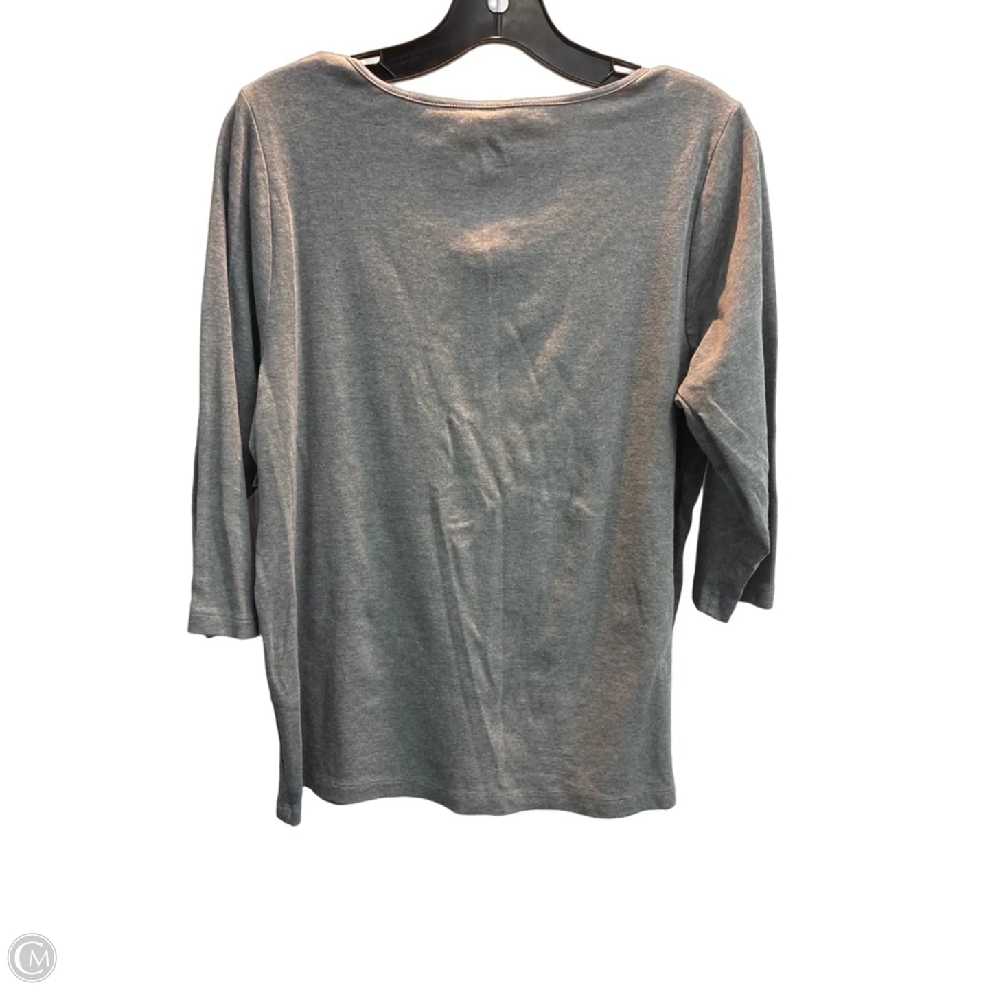 Top Long Sleeve Basic By Cj Banks In Grey, Size: Xl