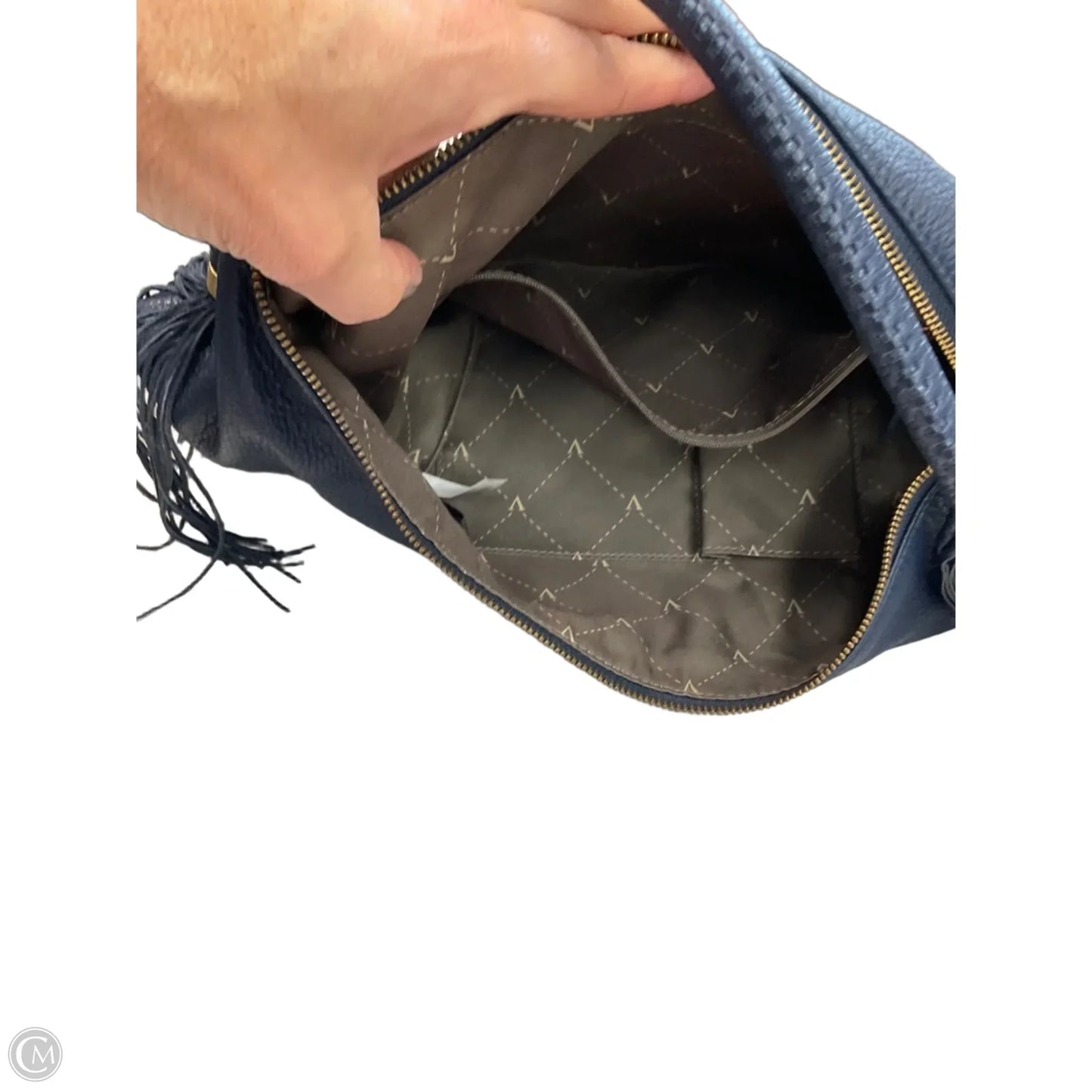 Handbag Leather By Vince Camuto, Size: Medium