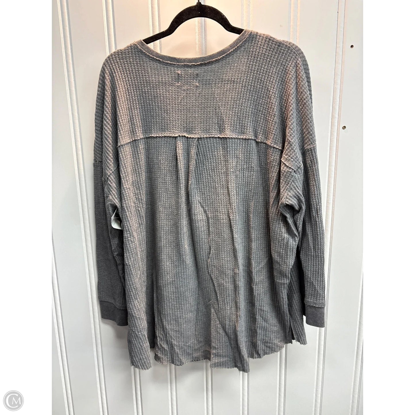 Top Long Sleeve Basic By Terra & Sky In Grey, Size: 2x