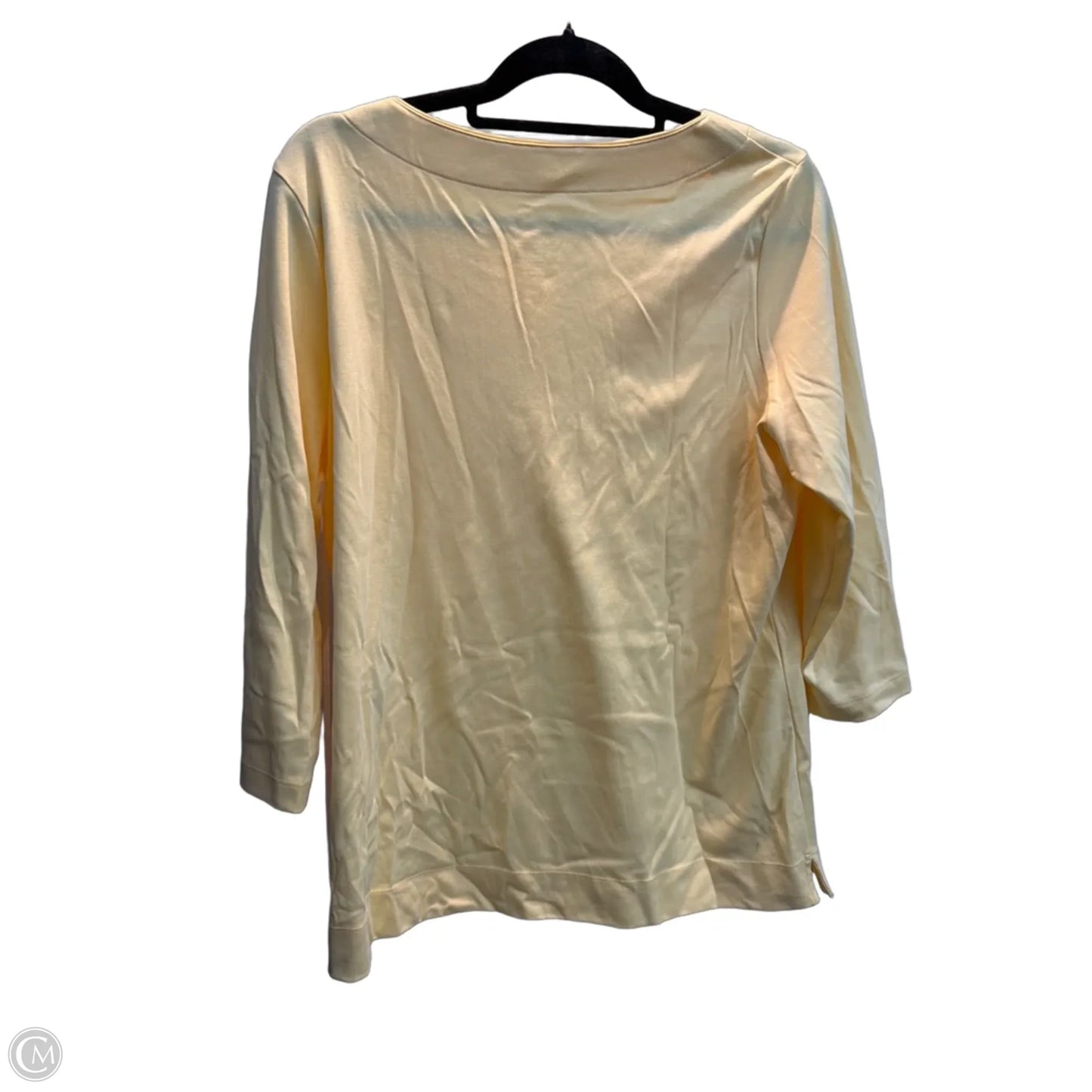 Top Long Sleeve By L.l. Bean In Yellow, Size: Xl