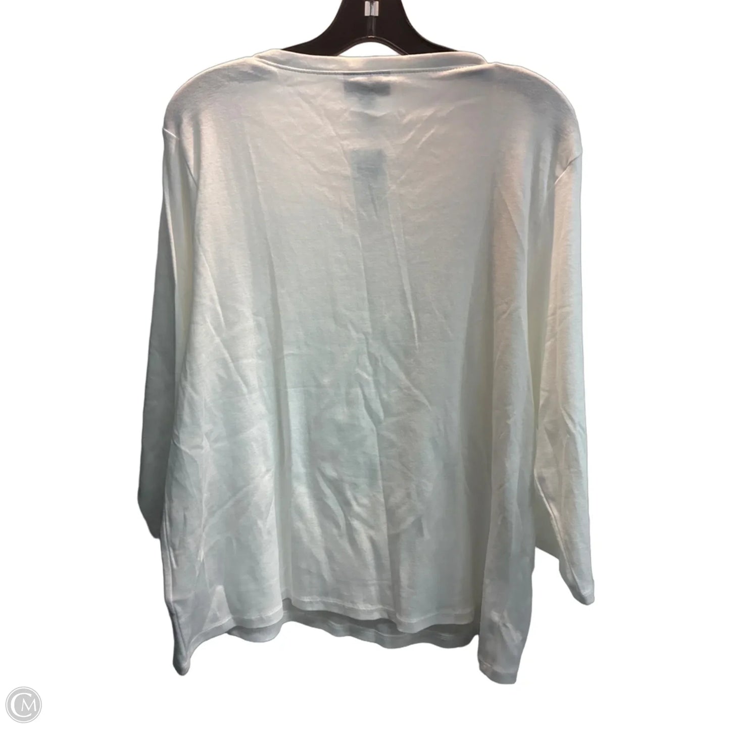 Top Long Sleeve By Style And Company In White, Size: 1x