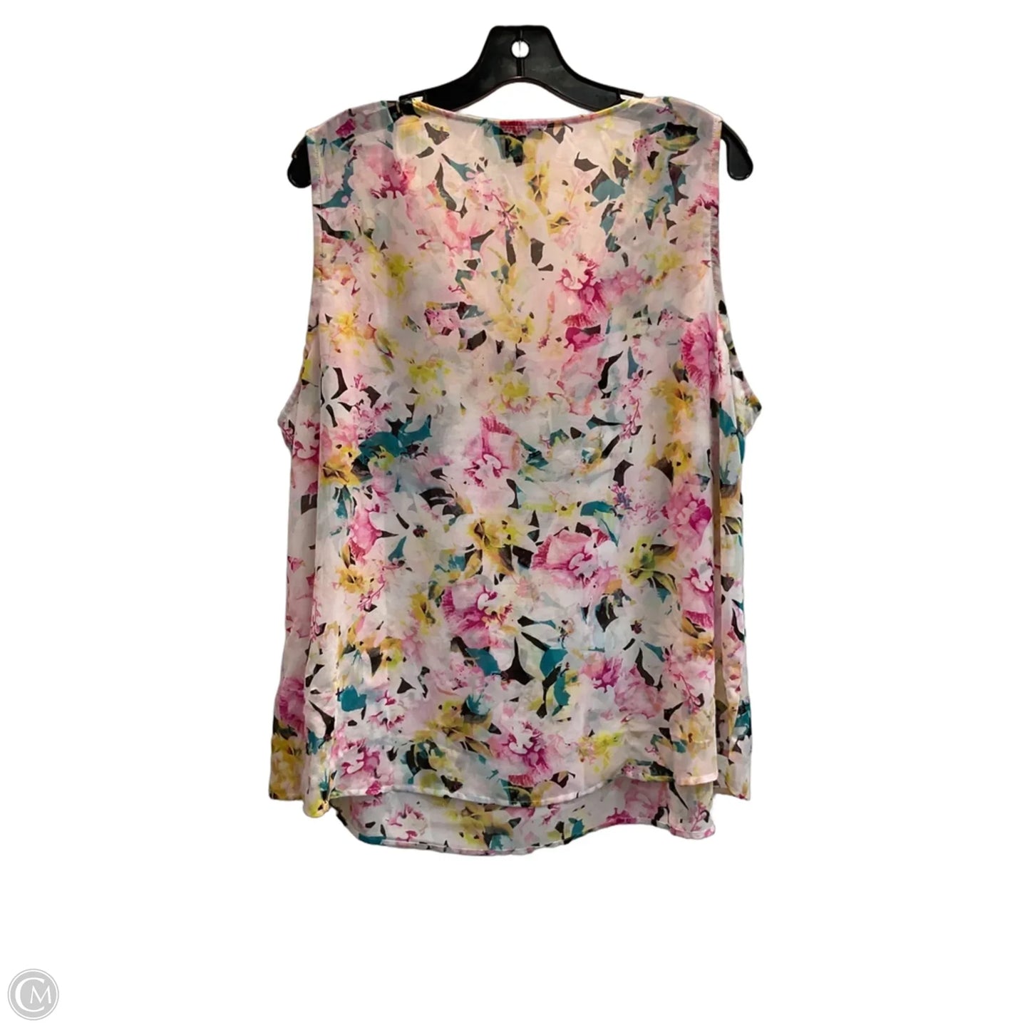 Blouse Sleeveless By Roz And Ali In Floral Print, Size: 2x
