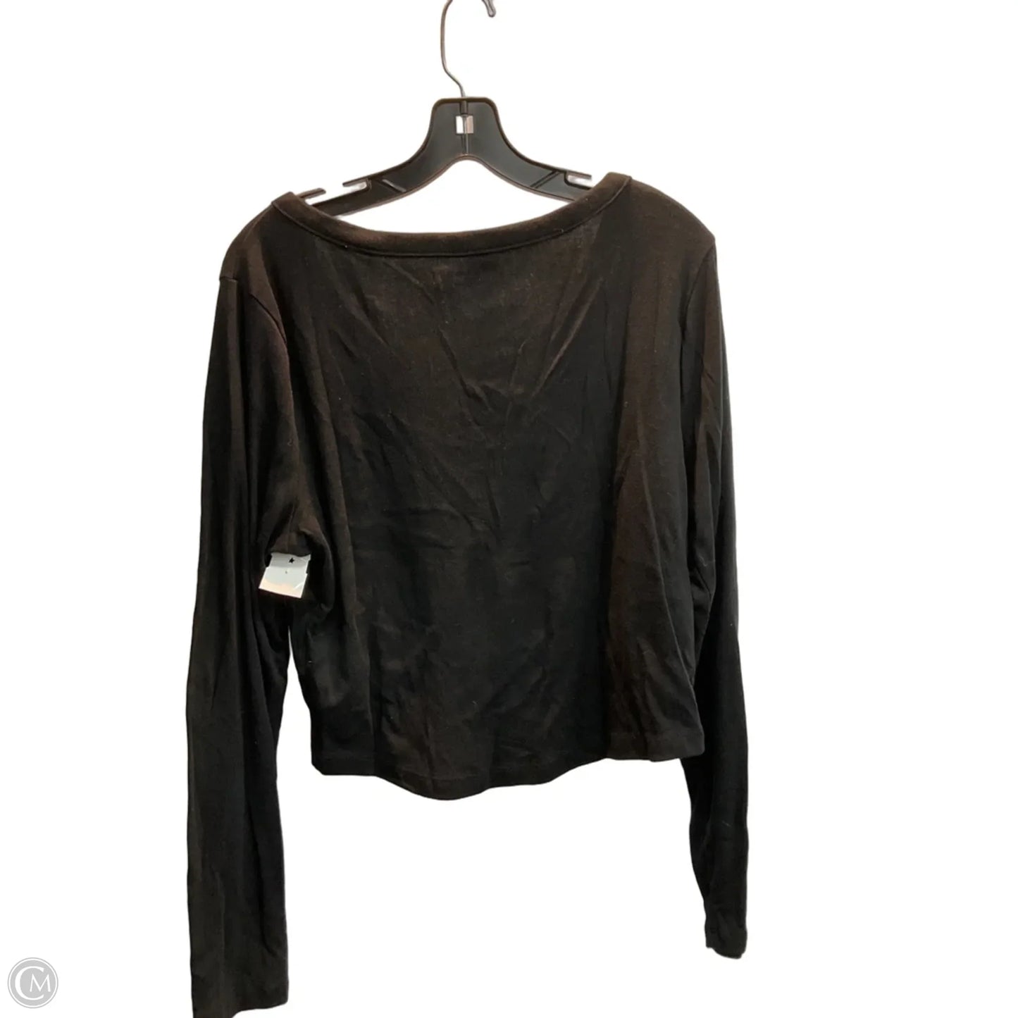 Top Long Sleeve Basic By No Boundaries In Black, Size: Xxl