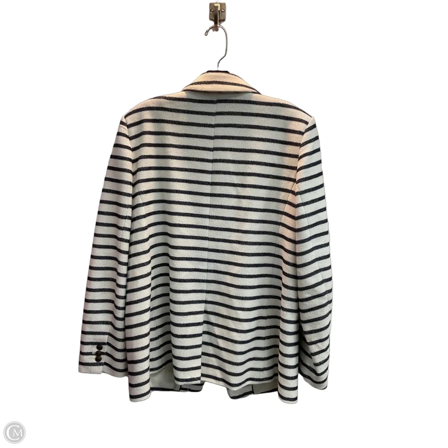 Blazer By Loft In Striped Pattern, Size: L