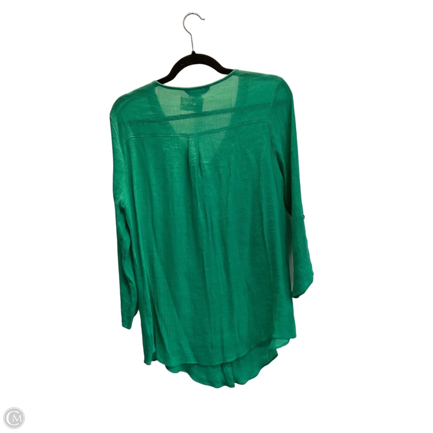 Top Long Sleeve By Apt 9 In Green, Size: L
