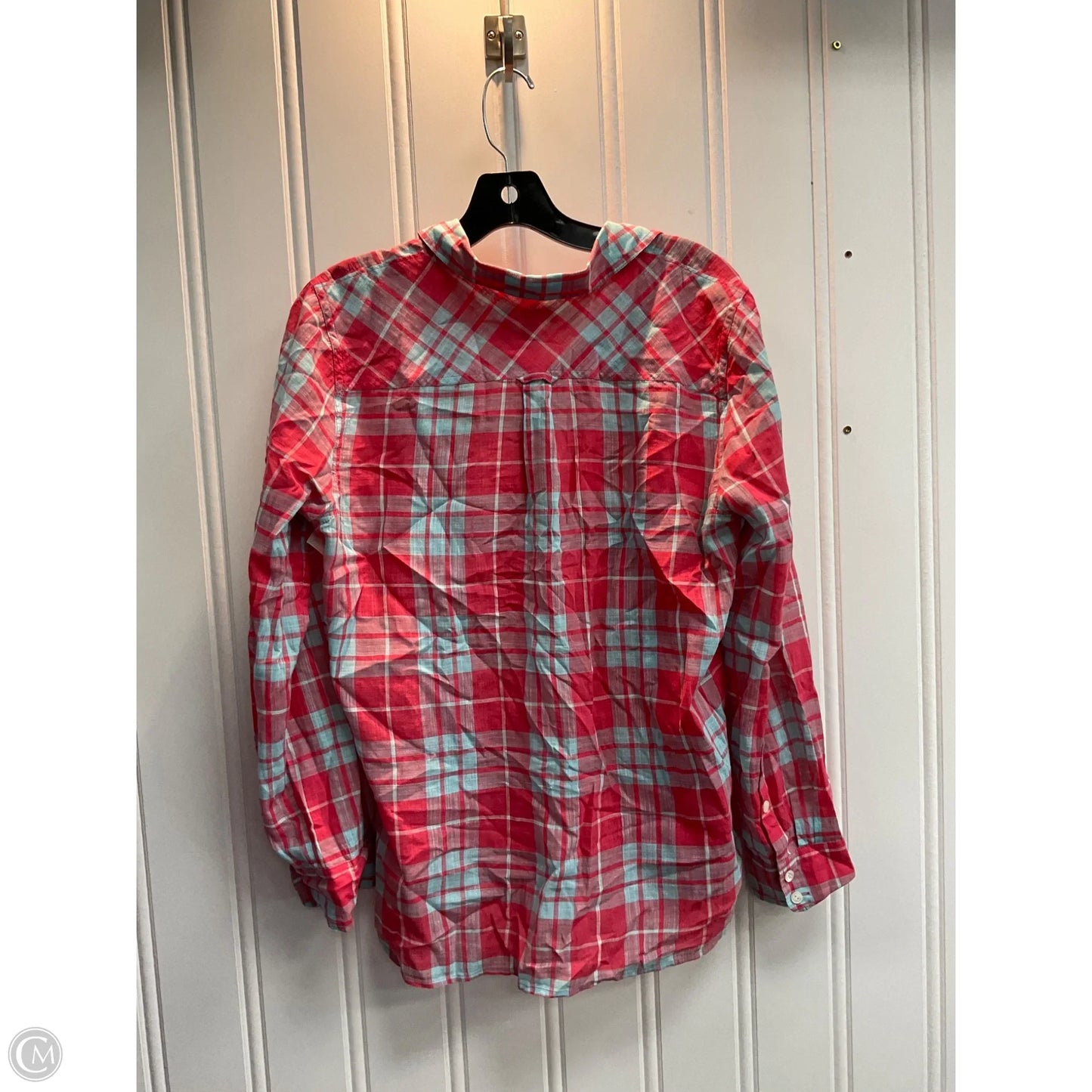 Top Long Sleeve By J. Crew In Plaid Pattern, Size: S