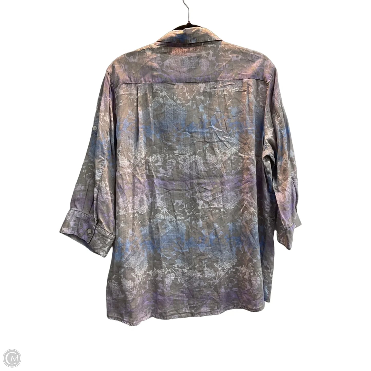 Top Long Sleeve By Woolrich In Blue & Purple, Size: Xl