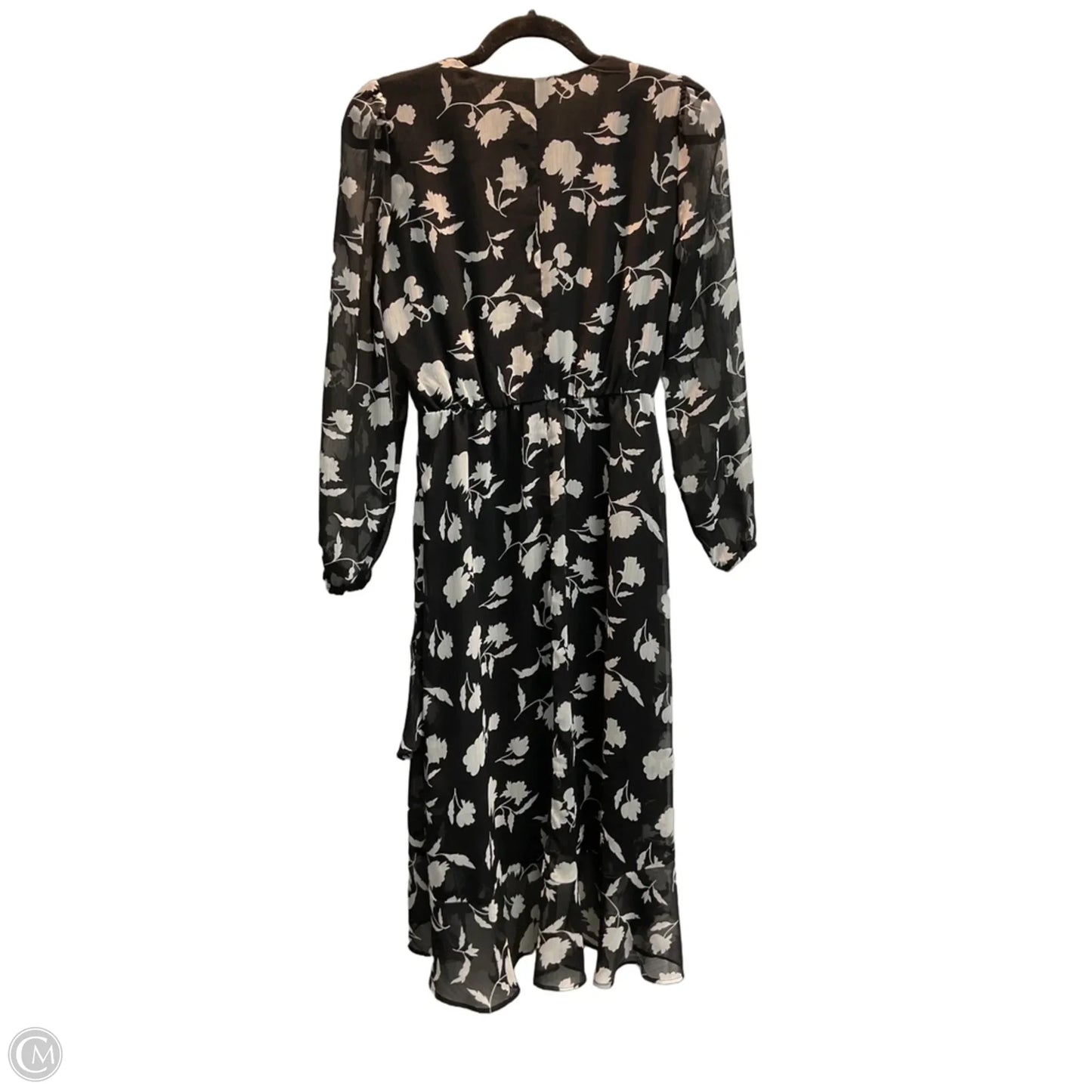 Dress Party Midi By Banana Republic In Black & White, Size: Sp