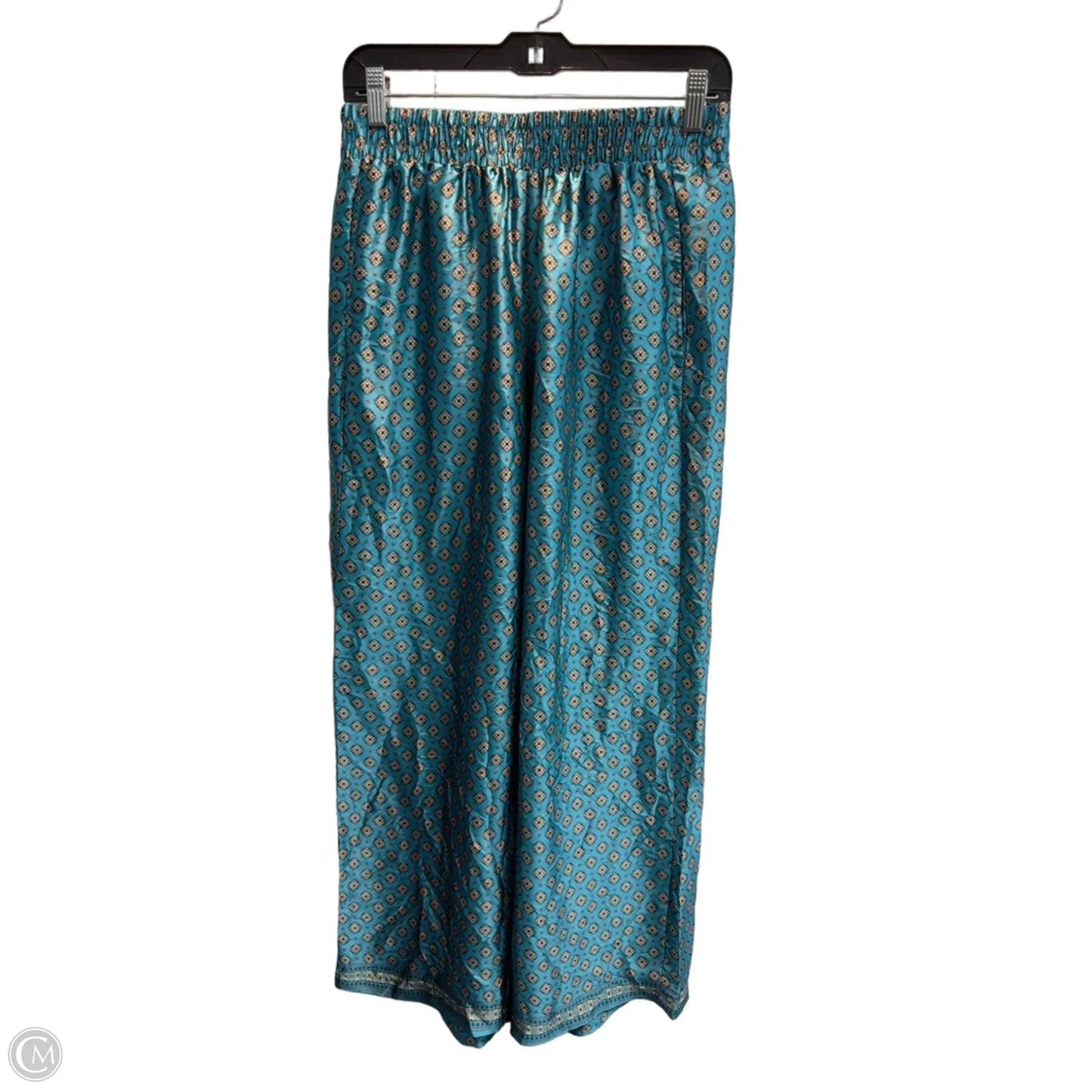 Pants Set 2pc By Max Studio In Blue & Tan, Size: M