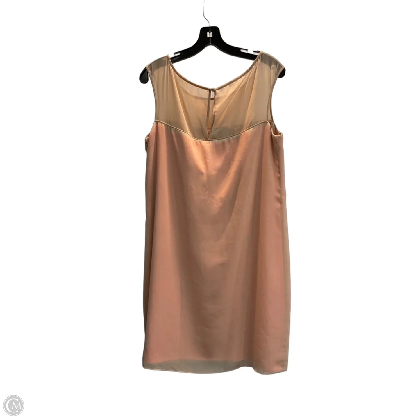 Dress Party Midi By Vince Camuto In Pink & Tan, Size: L
