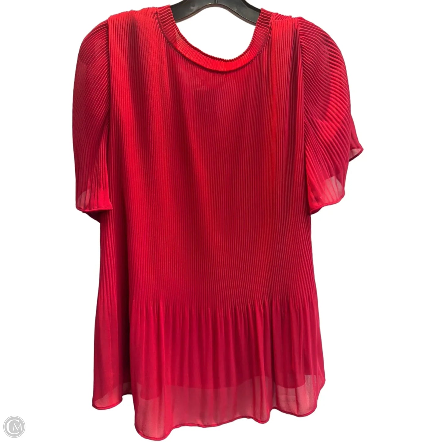 Top Short Sleeve By Ann Taylor In Red, Size: S